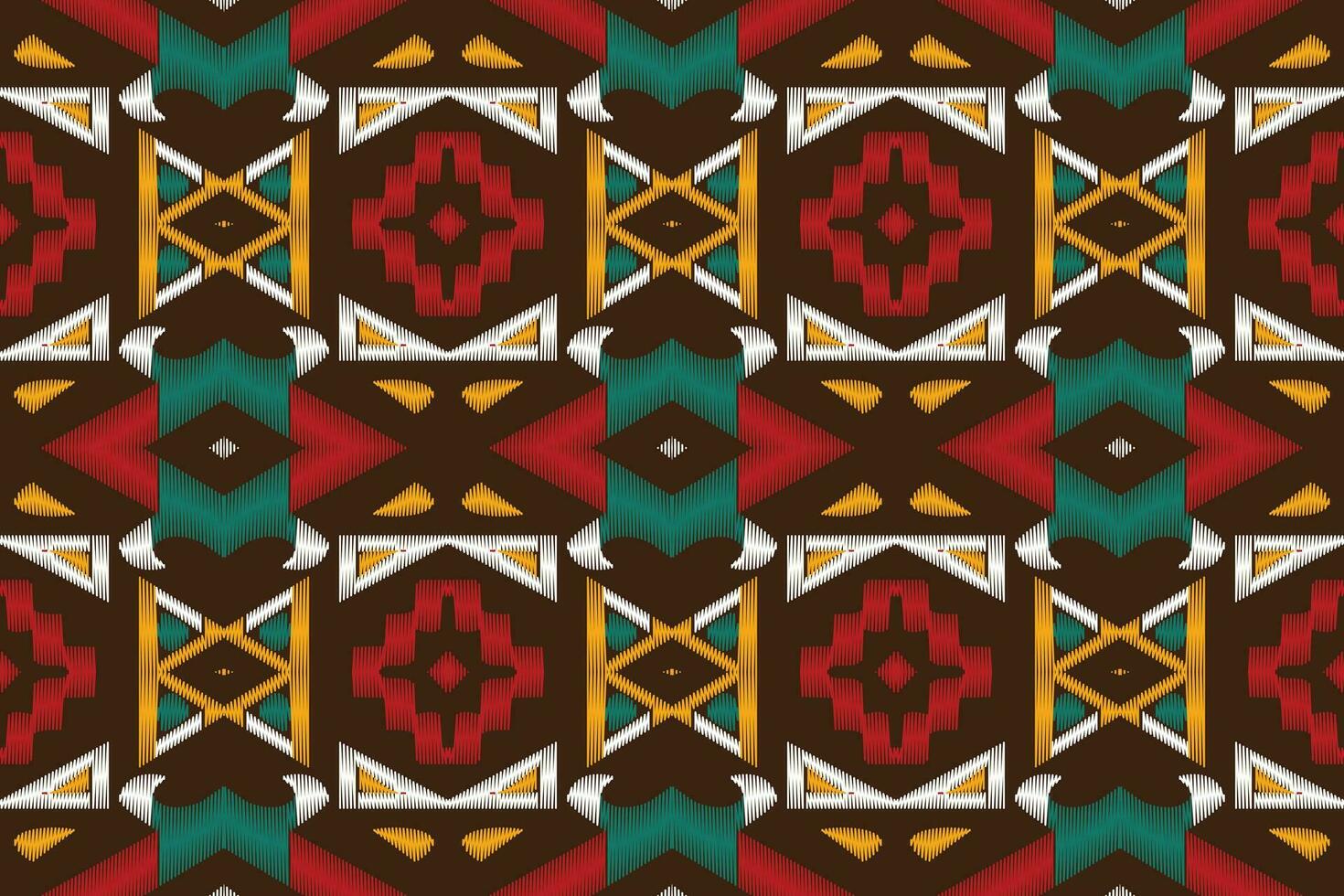 Ikat Damask Paisley Embroidery Background. Ikat Designs Geometric Ethnic Oriental Pattern traditional.aztec Style Abstract Vector illustration.design for Texture,fabric,clothing,wrapping,sarong.