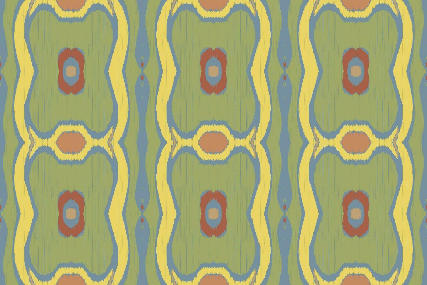 Ikat Damask Paisley Embroidery Background. Ikat Print Geometric Ethnic Oriental Pattern traditional.aztec Style Abstract Vector illustration.design for Texture,fabric,clothing,wrapping,sarong.