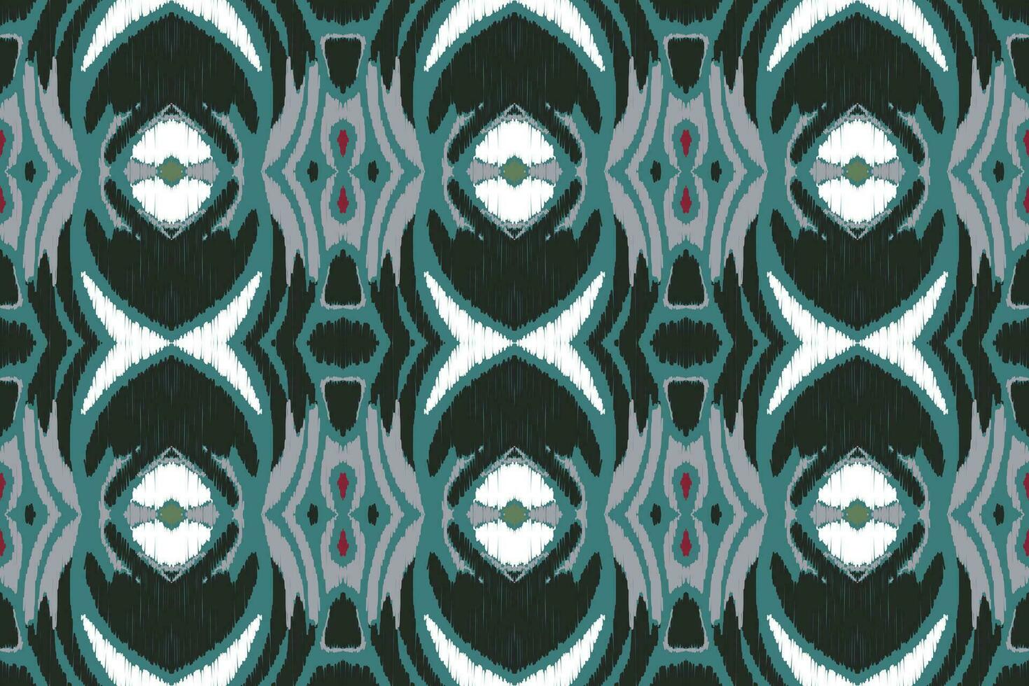 Ikat Damask Paisley Embroidery Background. Ikat Aztec Geometric Ethnic Oriental Pattern traditional.aztec Style Abstract Vector illustration.design for Texture,fabric,clothing,wrapping,sarong.