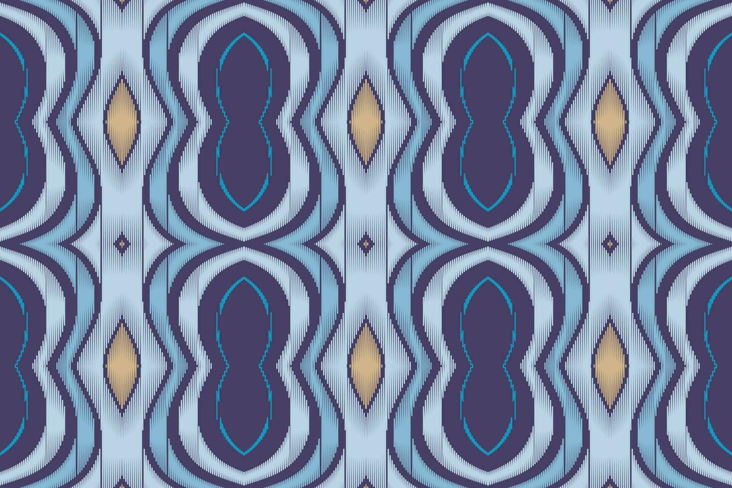 Ikat Damask Paisley Embroidery Background. Ikat Flowers Geometric Ethnic Oriental Pattern Traditional. Ikat Aztec Style Abstract Design for Print Texture,fabric,saree,sari,carpet. vector