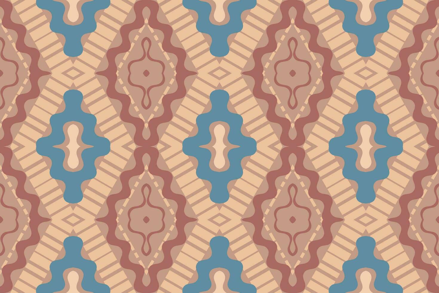 Ikat Damask Paisley Embroidery Background. Ikat Prints Geometric Ethnic Oriental Pattern traditional.aztec Style Abstract Vector illustration.design for Texture,fabric,clothing,wrapping,sarong.
