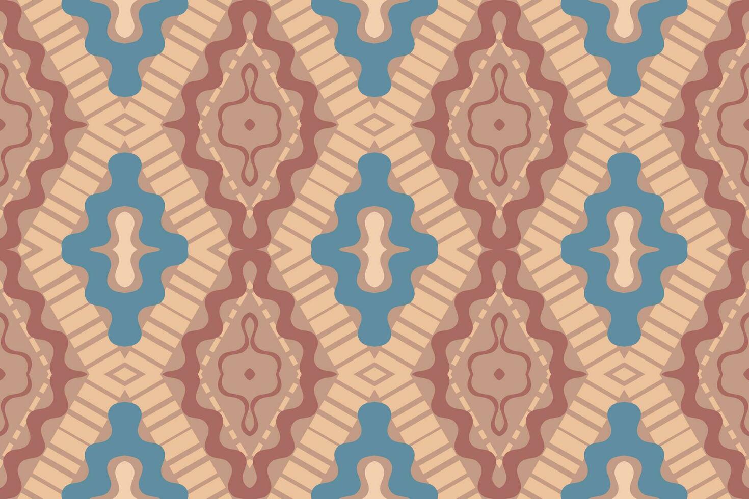 Ikat Damask Paisley Embroidery Background. Ikat Prints Geometric Ethnic Oriental Pattern traditional.aztec Style Abstract Vector illustration.design for Texture,fabric,clothing,wrapping,sarong.