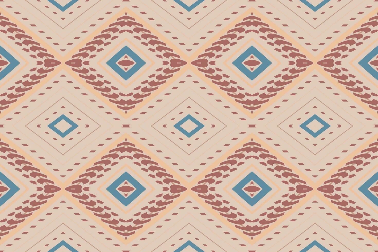 ikat damasco cachemir bordado antecedentes. ikat floral geométrico étnico oriental modelo tradicional.azteca estilo resumen vector ilustración.diseño para textura,tela,ropa,envoltura,pareo.