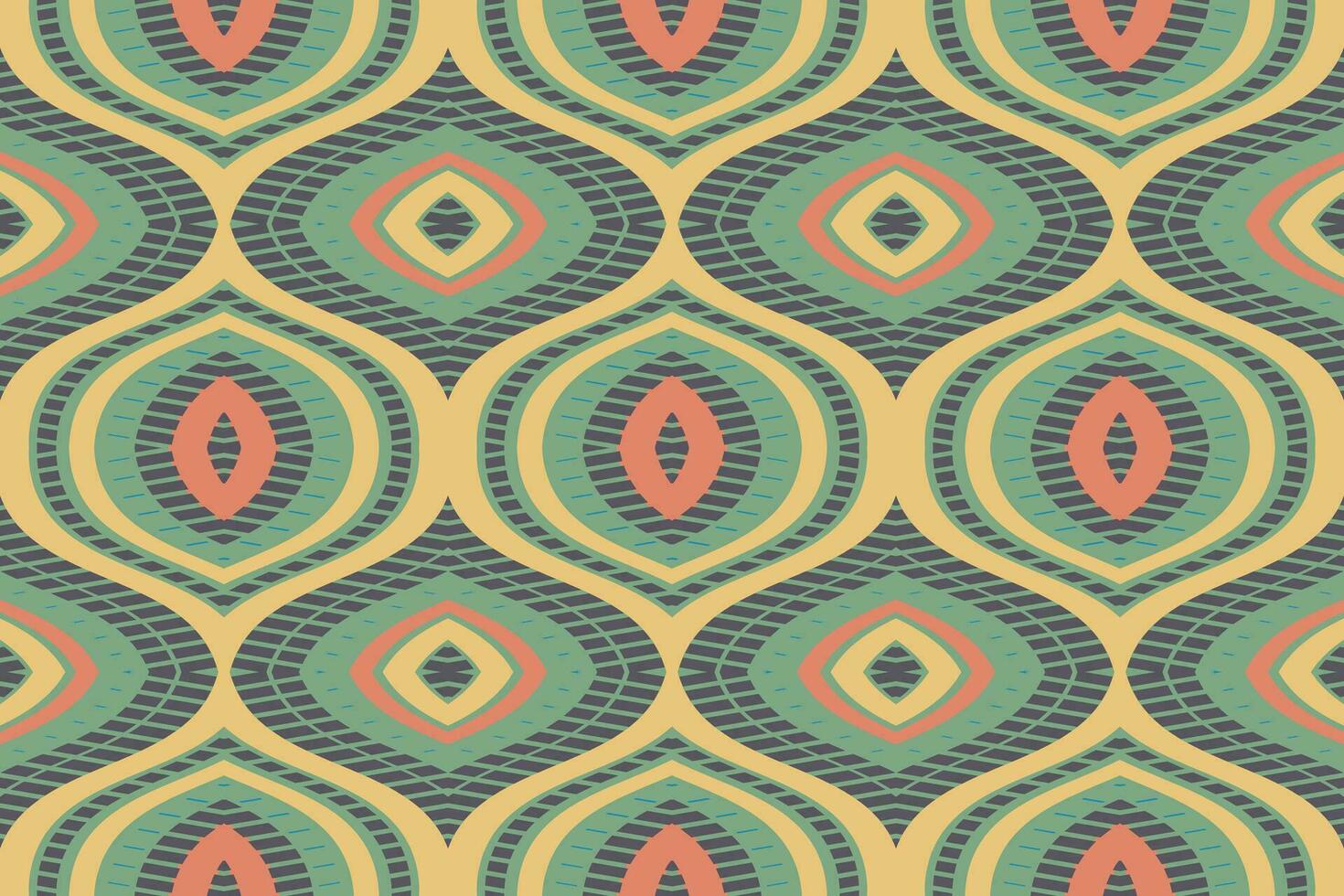 Ikat Floral Paisley Embroidery Background. Ikat Design Geometric Ethnic Oriental Pattern Traditional. Ikat Aztec Style Abstract Design for Print Texture,fabric,saree,sari,carpet. vector