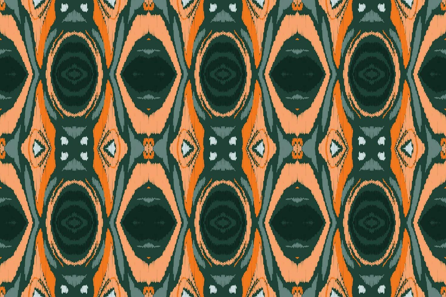 Ikat Floral Paisley Embroidery Background. Ikat Stripes Geometric Ethnic Oriental Pattern Traditional. Ikat Aztec Style Abstract Design for Print Texture,fabric,saree,sari,carpet. vector