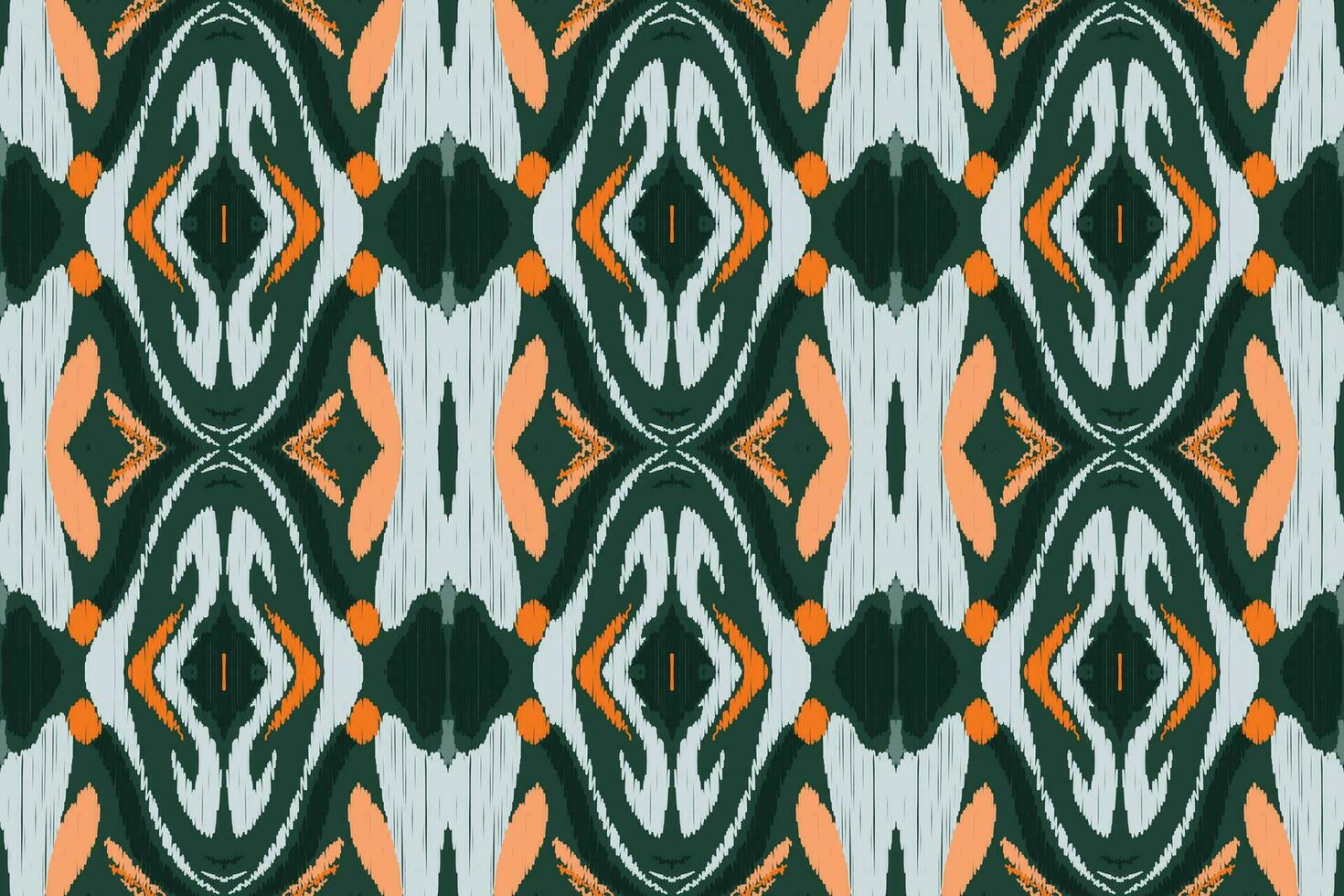 Ikat Floral Paisley Embroidery Background. Ikat Seamless Geometric Ethnic Oriental Pattern Traditional. Ikat Aztec Style Abstract Design for Print Texture,fabric,saree,sari,carpet. vector
