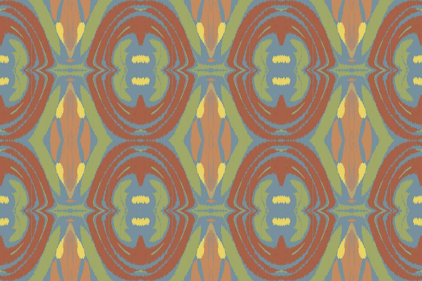 Ikat Damask Paisley Embroidery Background. Ikat Pattern Geometric Ethnic Oriental Pattern traditional.aztec Style Abstract Vector illustration.design for Texture,fabric,clothing,wrapping,sarong.