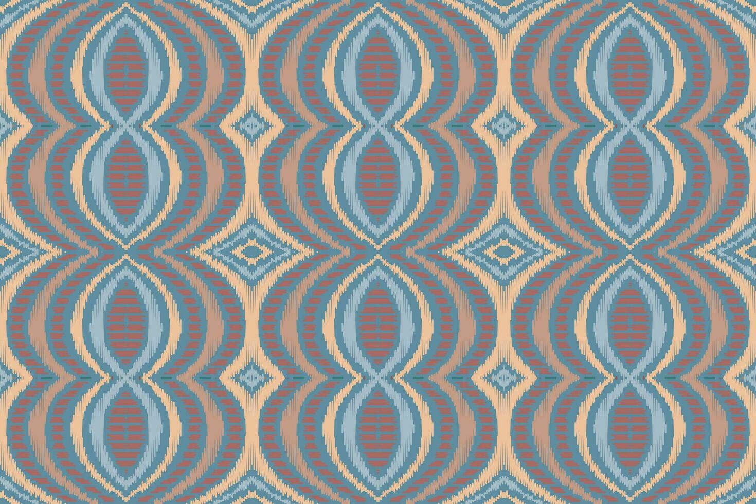 Ikat Damask Paisley Embroidery Background. Ikat Aztec Geometric Ethnic Oriental Pattern traditional.aztec Style Abstract Vector illustration.design for Texture,fabric,clothing,wrapping,sarong.