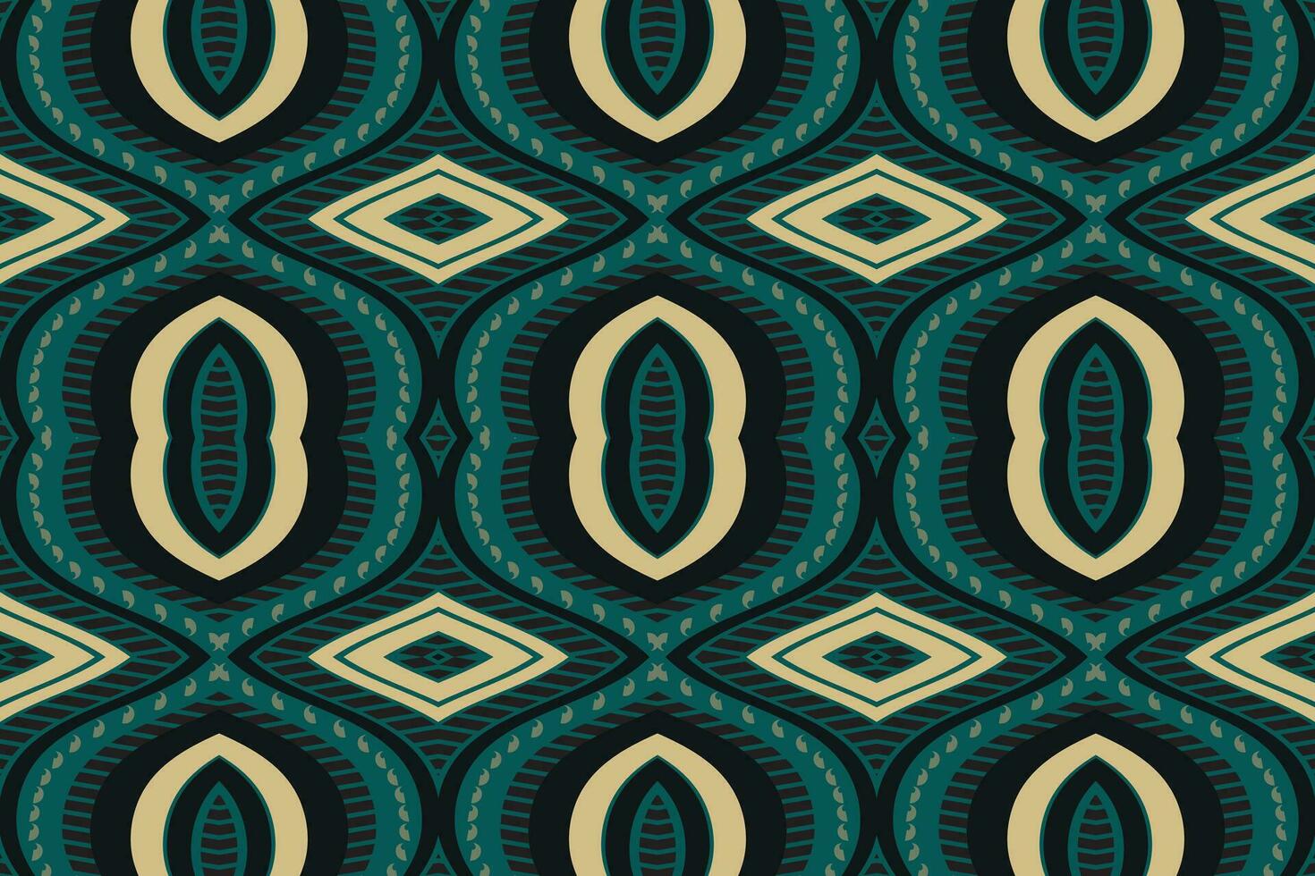 Ikat Floral Paisley Embroidery Background. Ikat Prints Geometric Ethnic Oriental Pattern traditional.aztec Style Abstract Vector illustration.design for Texture,fabric,clothing,wrapping,sarong.
