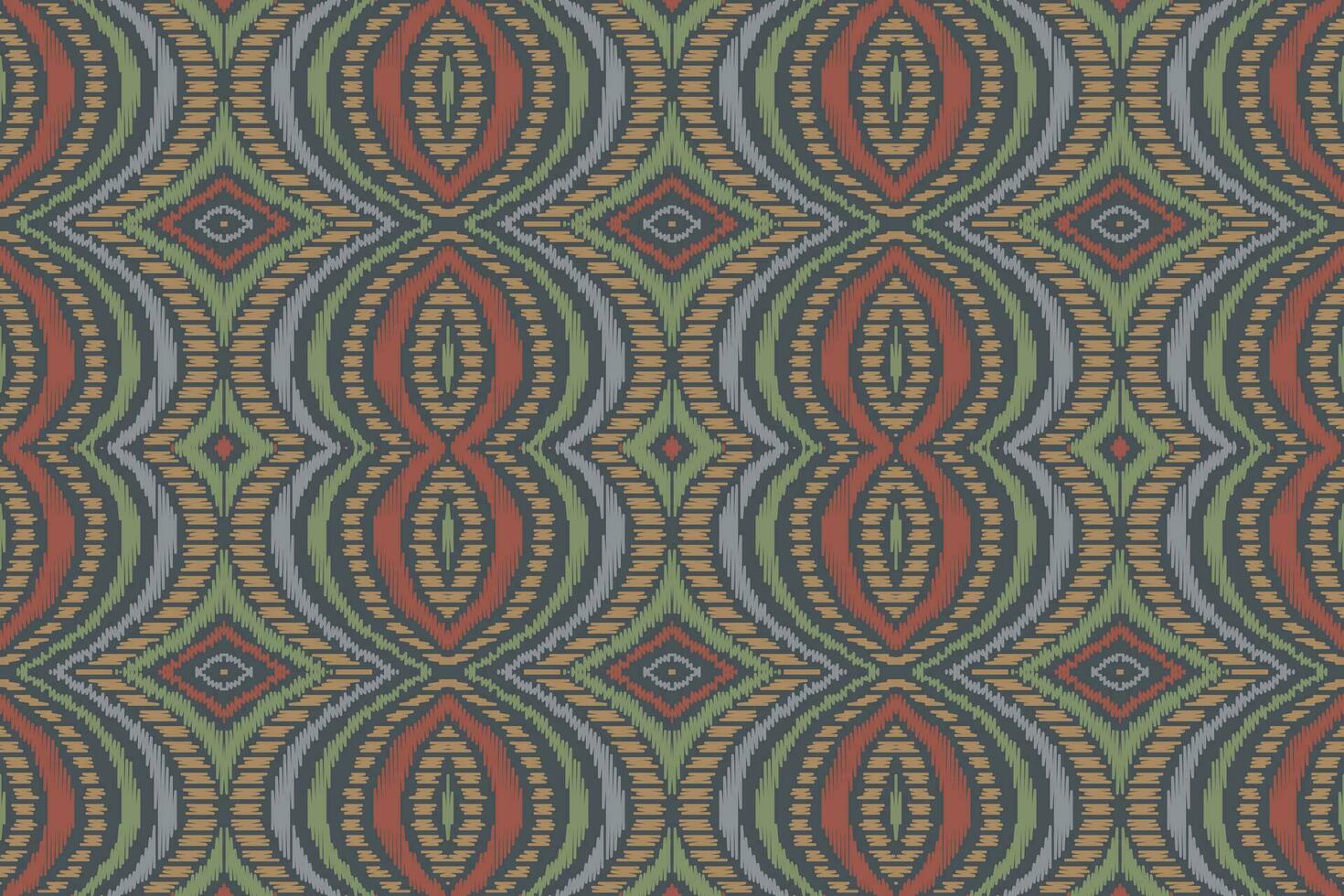 Ikat Floral Paisley Embroidery Background. Ikat Stripes Geometric Ethnic Oriental Pattern Traditional. Ikat Aztec Style Abstract Design for Print Texture,fabric,saree,sari,carpet. vector