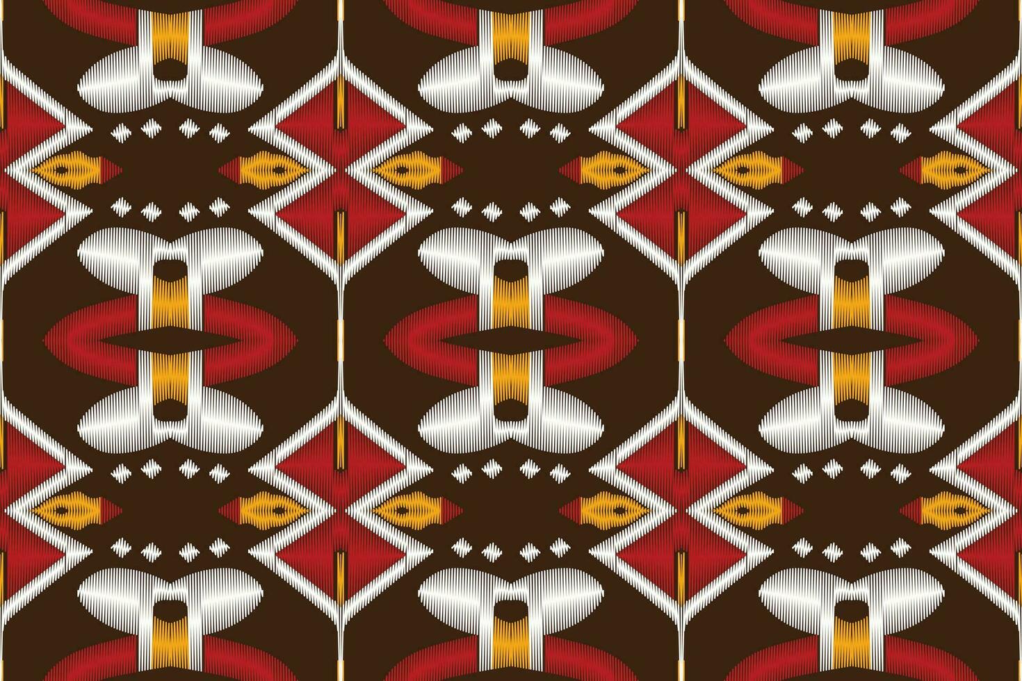 Ikat Damask Paisley Embroidery Background. Ikat Chevron Geometric Ethnic Oriental Pattern traditional.aztec Style Abstract Vector illustration.design for Texture,fabric,clothing,wrapping,sarong.
