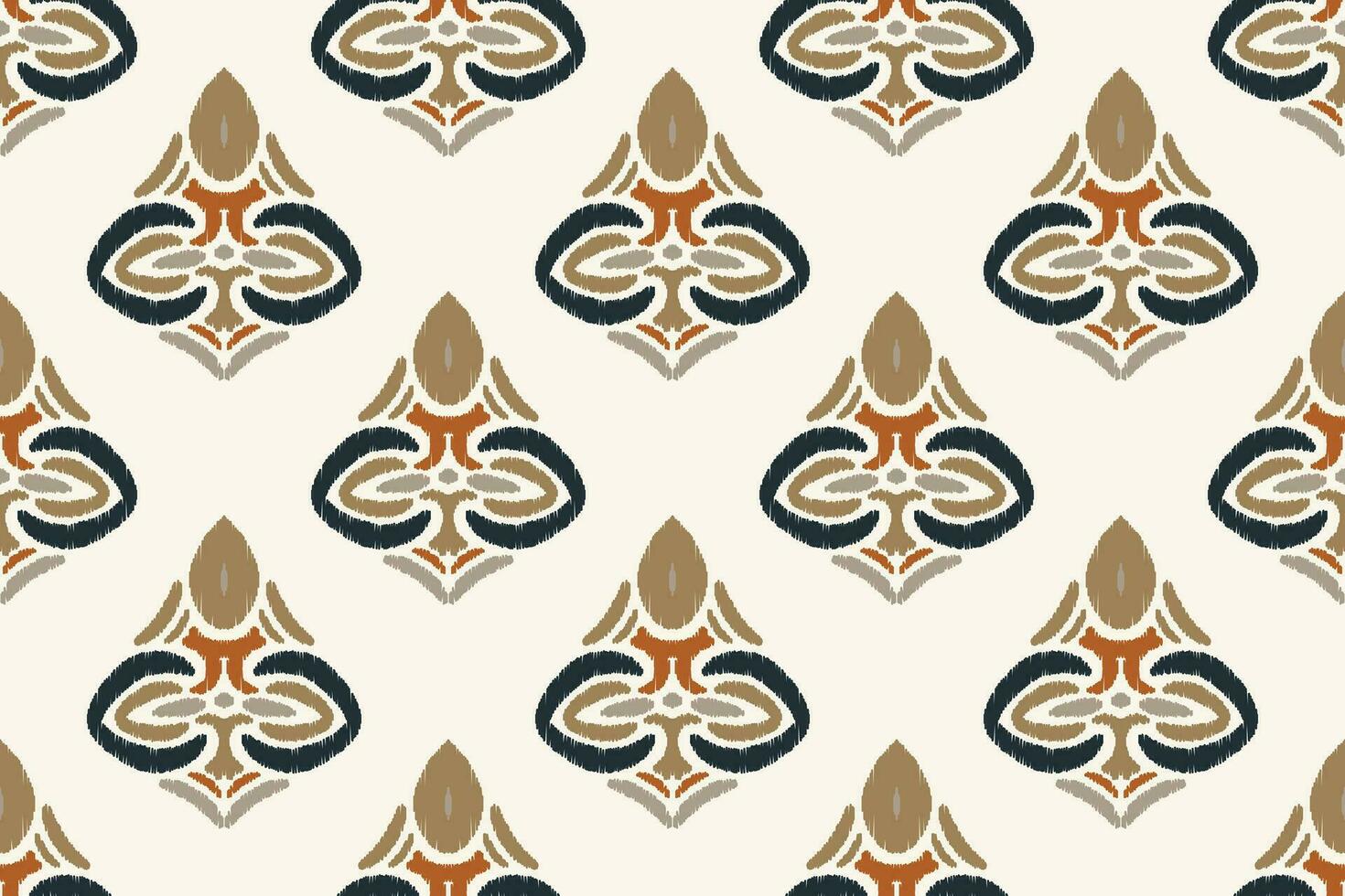 Ikat Damask Paisley Embroidery Background. Ikat Designs Geometric Ethnic Oriental Pattern Traditional. Ikat Aztec Style Abstract Design for Print Texture,fabric,saree,sari,carpet. vector