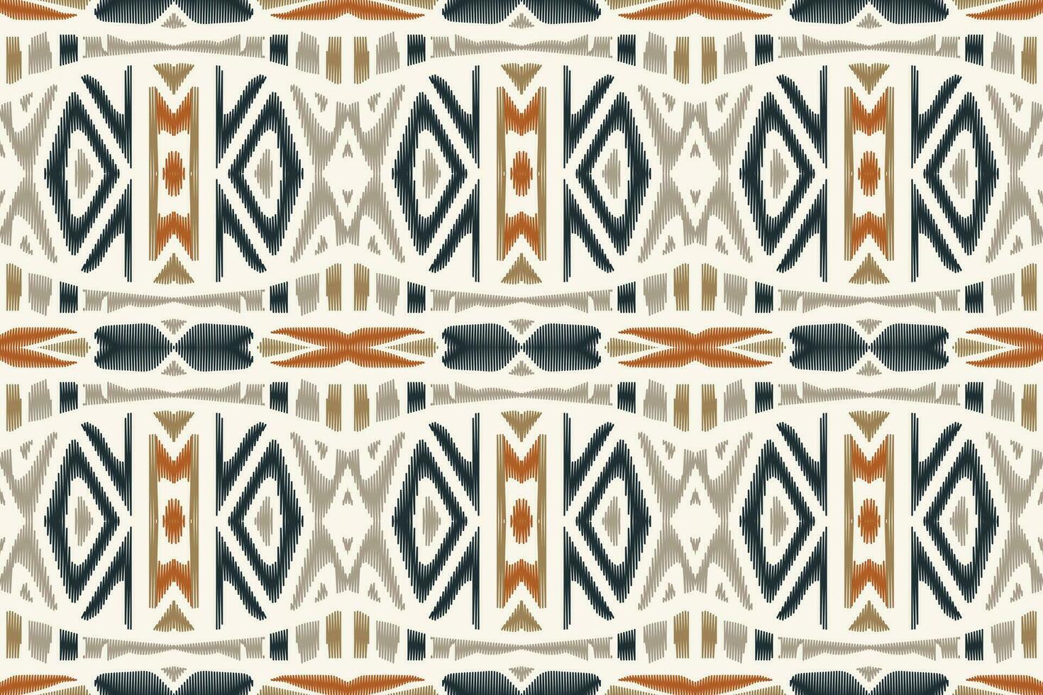 Ikat Floral Paisley Embroidery Background. Ikat Frame Geometric Ethnic Oriental Pattern Traditional. Ikat Aztec Style Abstract Design for Print Texture,fabric,saree,sari,carpet. vector