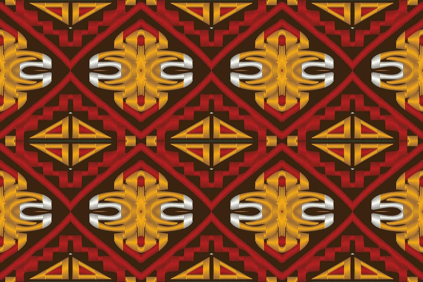 Ikat Damask Paisley Embroidery Background. Ikat Damask Geometric Ethnic Oriental Pattern Traditional. Ikat Aztec Style Abstract Design for Print Texture,fabric,saree,sari,carpet. vector