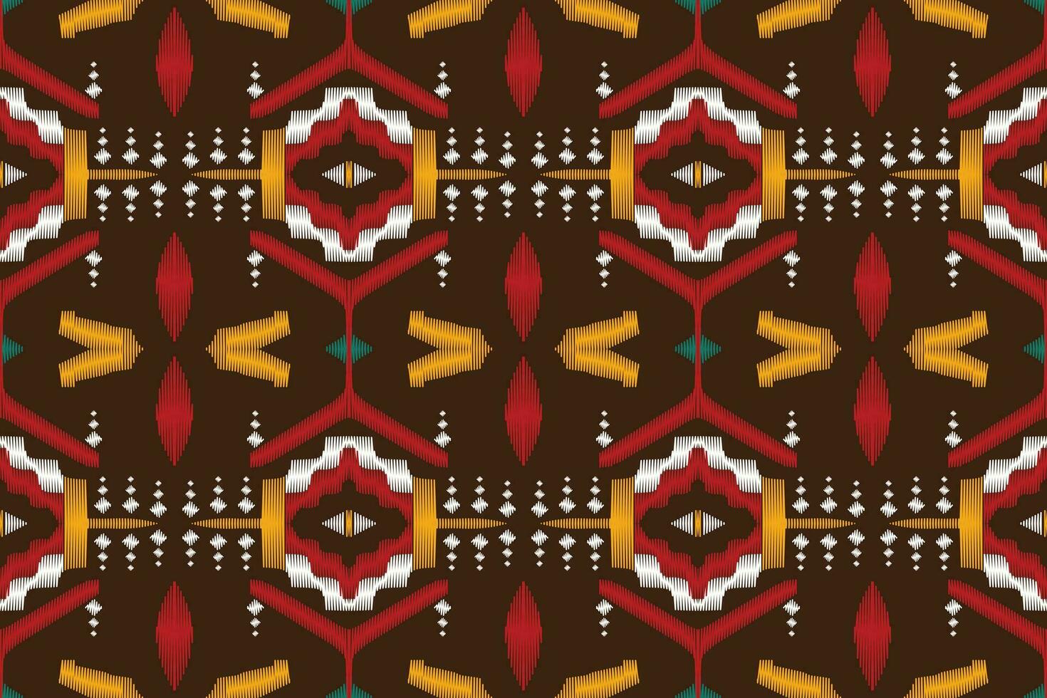 Ikat Floral Paisley Embroidery Background. Ikat Pattern Geometric Ethnic Oriental Pattern Traditional. Ikat Aztec Style Abstract Design for Print Texture,fabric,saree,sari,carpet. vector