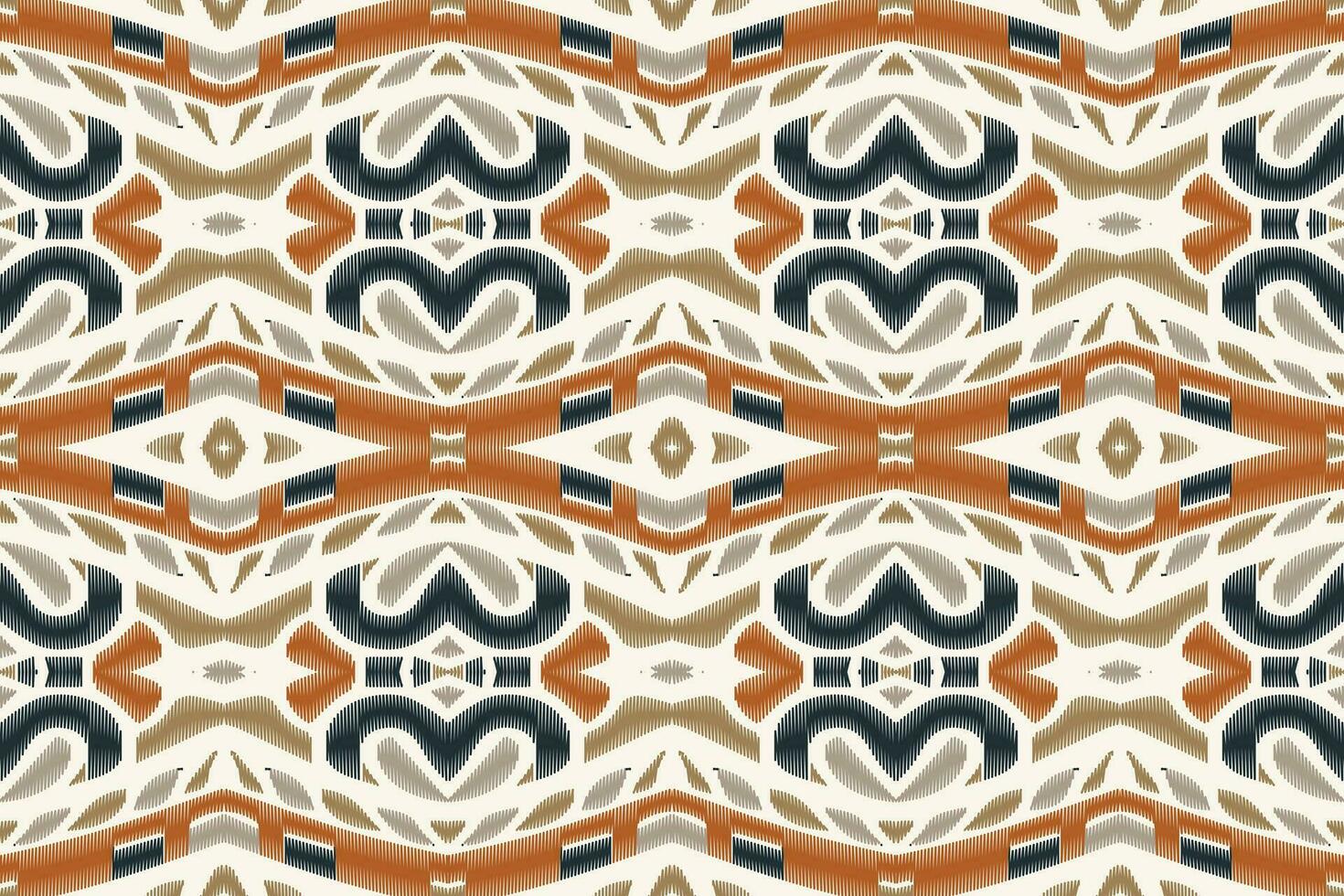 ikat damasco cachemir bordado antecedentes. ikat sin costura geométrico étnico oriental modelo tradicional. ikat azteca estilo resumen diseño para impresión textura,tela,sari,sari,alfombra. vector