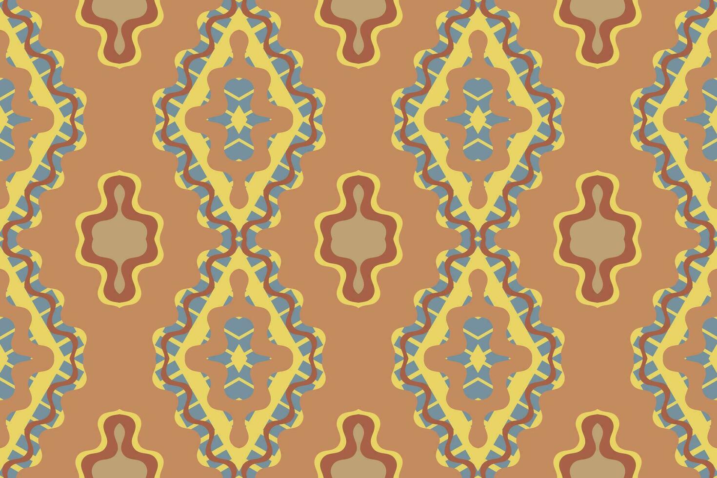 Ikat Damask Paisley Embroidery Background. Ikat Designs Geometric Ethnic Oriental Pattern Traditional. Ikat Aztec Style Abstract Design for Print Texture,fabric,saree,sari,carpet. vector