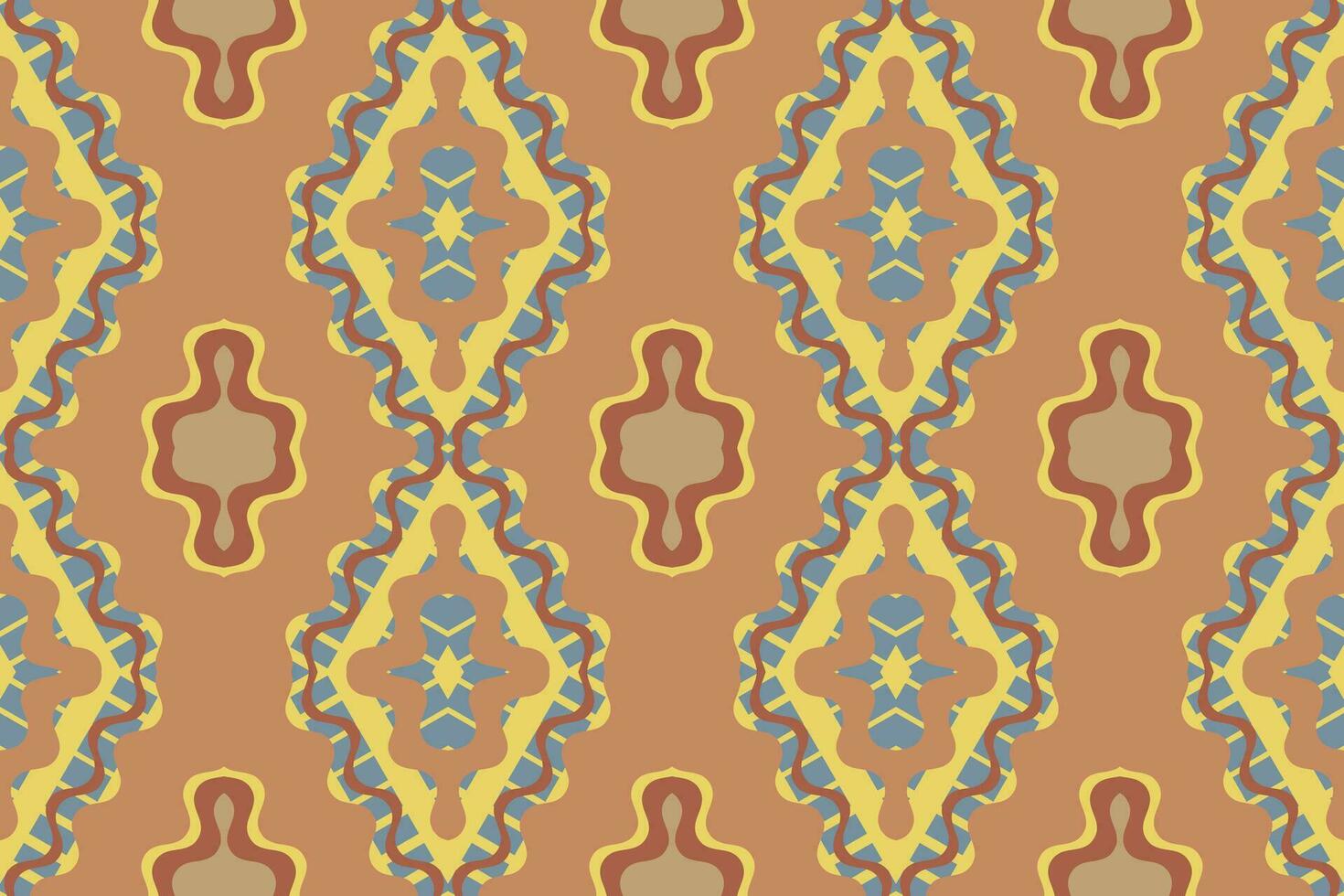 Ikat Damask Paisley Embroidery Background. Ikat Designs Geometric Ethnic Oriental Pattern Traditional. Ikat Aztec Style Abstract Design for Print Texture,fabric,saree,sari,carpet. vector