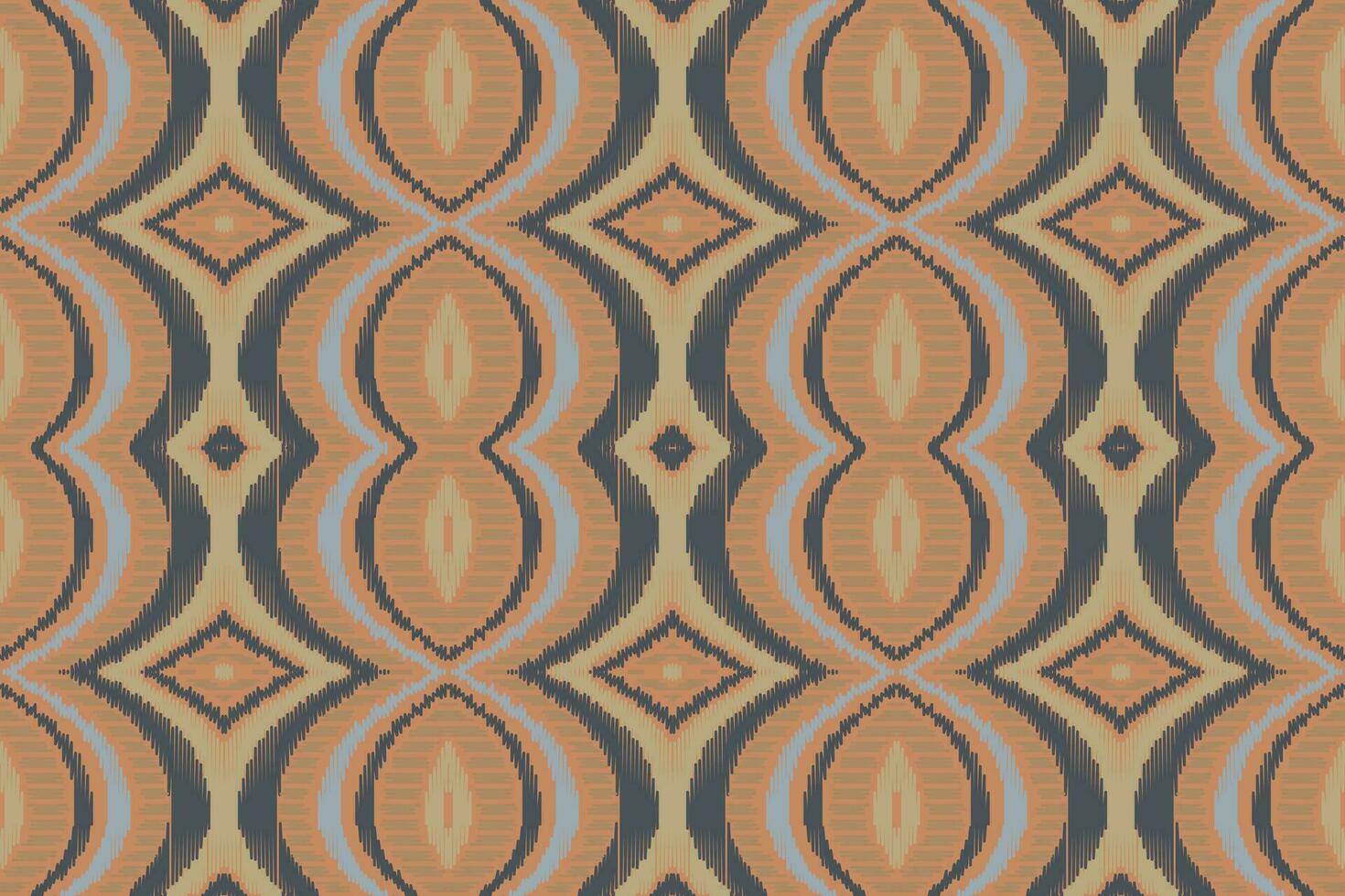 Ikat Floral Paisley Embroidery Background. Ikat Prints Geometric Ethnic Oriental Pattern Traditional. Ikat Aztec Style Abstract Design for Print Texture,fabric,saree,sari,carpet. vector
