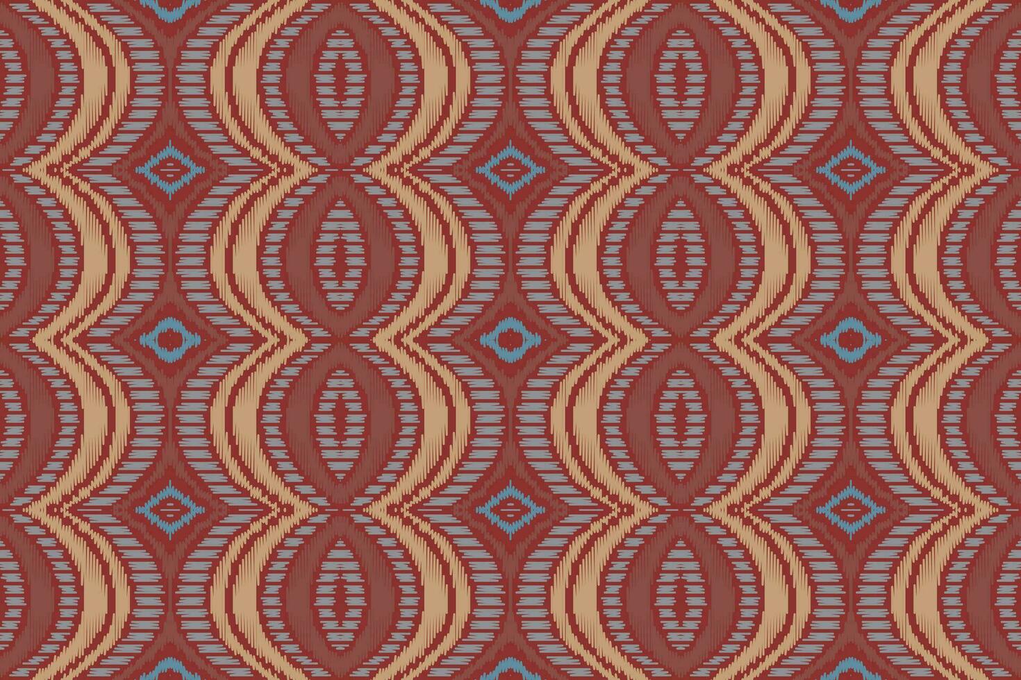 Ikat Damask Paisley Embroidery Background. Ikat Chevron Geometric Ethnic Oriental Pattern traditional.aztec Style Abstract Vector illustration.design for Texture,fabric,clothing,wrapping,sarong.