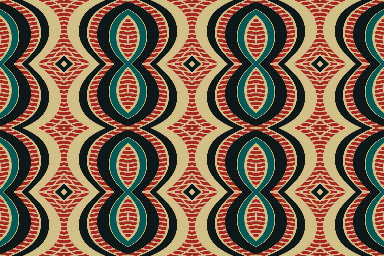 Ikat Floral Paisley Embroidery Background. Ikat Seamless Pattern Geometric Ethnic Oriental Pattern Traditional. Ikat Aztec Style Abstract Design for Print Texture,fabric,saree,sari,carpet. vector