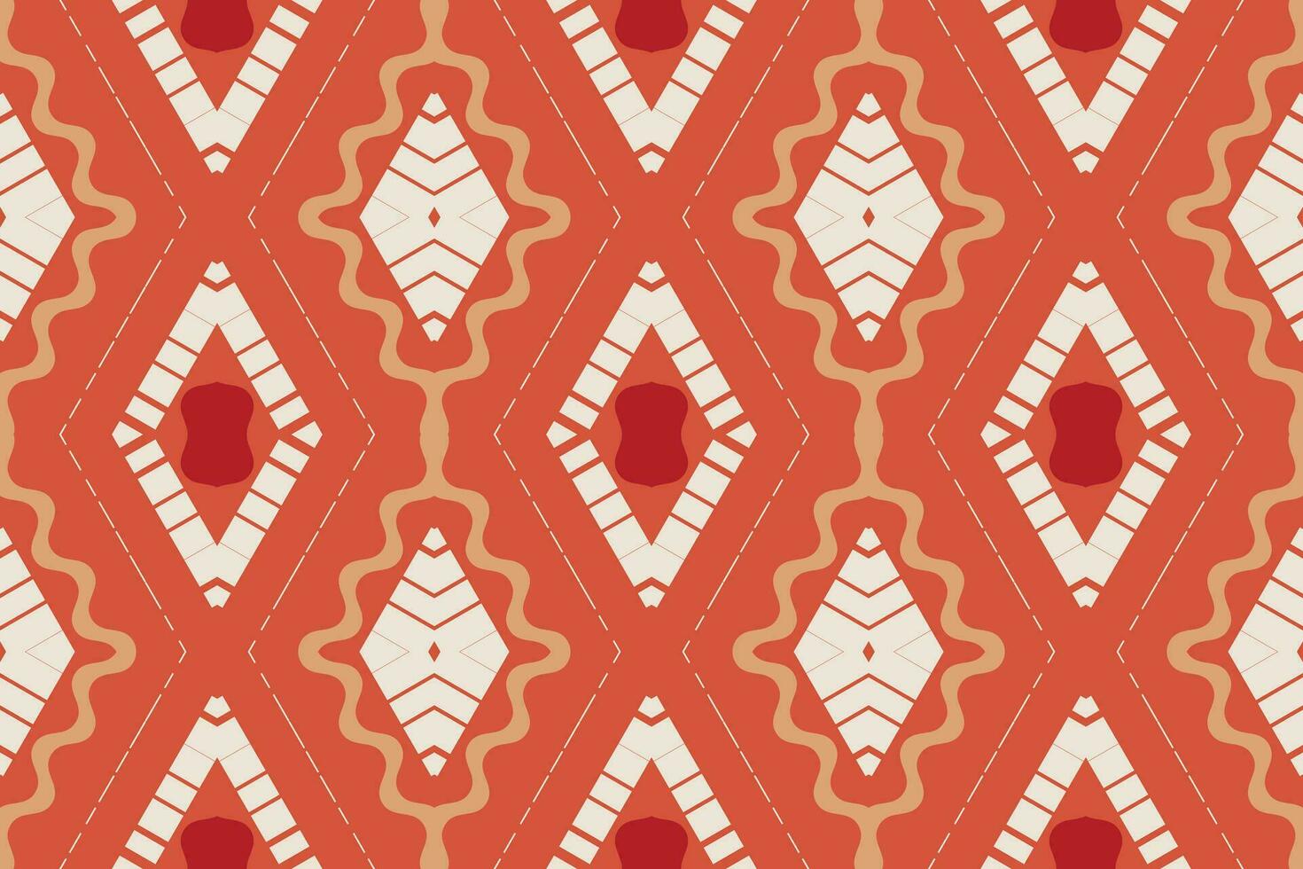 Ikat Floral Paisley Embroidery Background. Ikat Flower Geometric Ethnic Oriental Pattern traditional.aztec Style Abstract Vector illustration.design for Texture,fabric,clothing,wrapping,sarong.