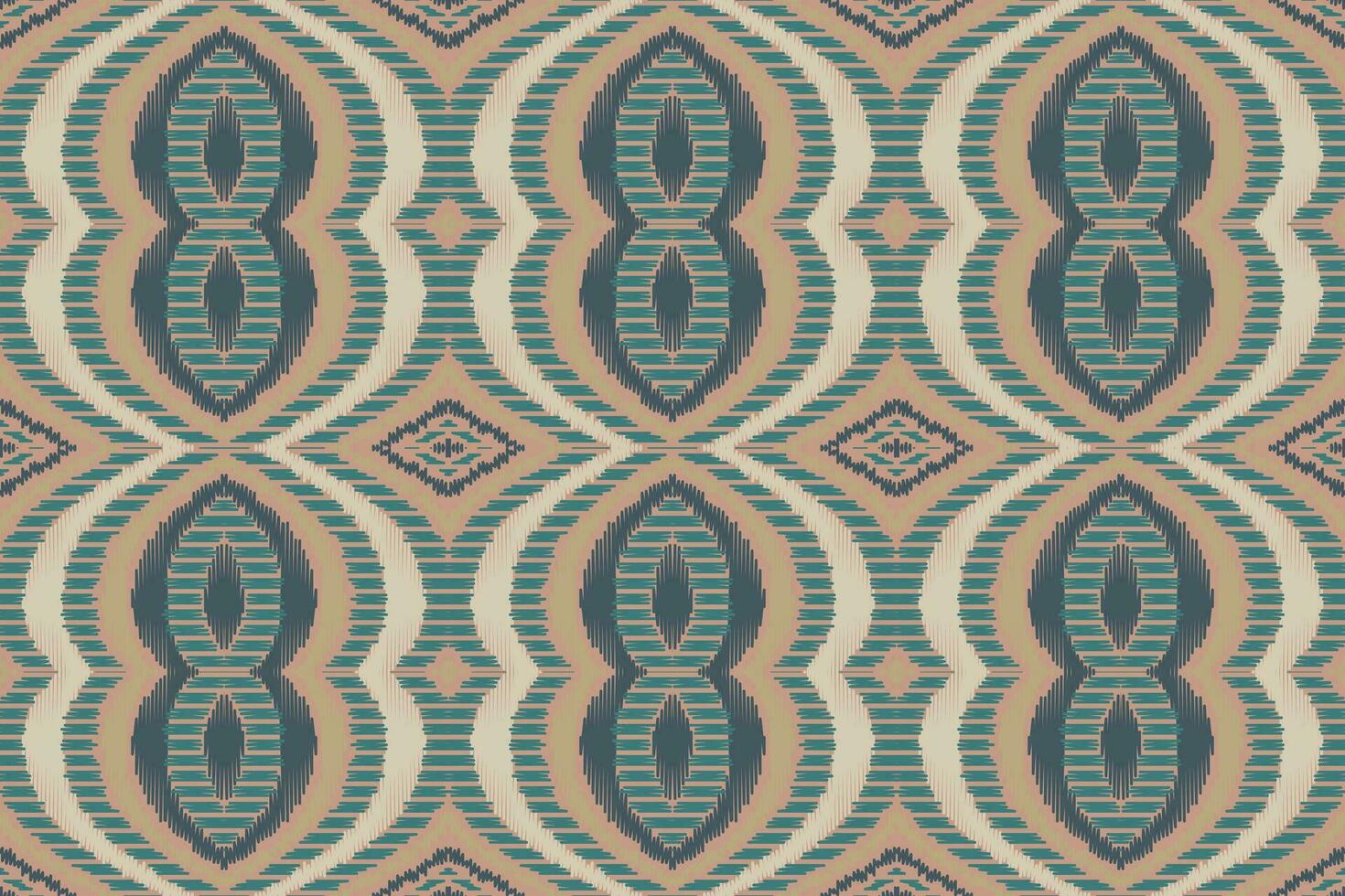 Ikat Damask Paisley Embroidery Background. Ikat Flowers Geometric Ethnic Oriental Pattern traditional.aztec Style Abstract Vector illustration.design for Texture,fabric,clothing,wrapping,sarong.