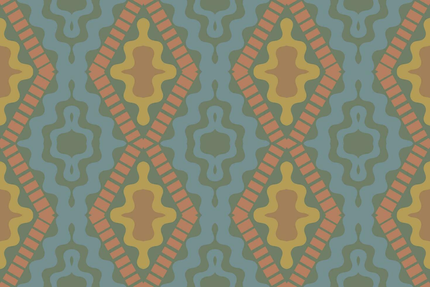 Ikat Damask Paisley Embroidery Background. Ikat Background Geometric Ethnic Oriental Pattern traditional.aztec Style Abstract Vector illustration.designTexture,fabric,clothing,wrapping,sarong.