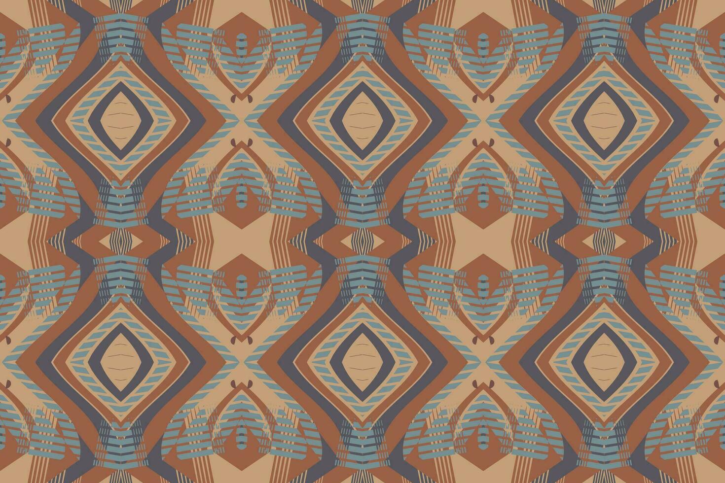Ikat Floral Paisley Embroidery Background. Ikat Aztec Geometric Ethnic Oriental Pattern traditional.aztec Style Abstract Vector illustration.design for Texture,fabric,clothing,wrapping,sarong.