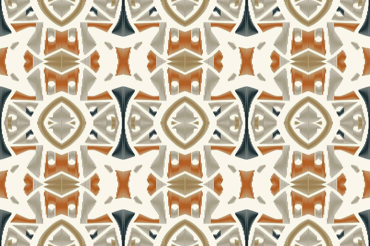 Ikat Floral Paisley Embroidery Background. Ikat Stripe Geometric Ethnic Oriental Pattern Traditional. Ikat Aztec Style Abstract Design for Print Texture,fabric,saree,sari,carpet. vector