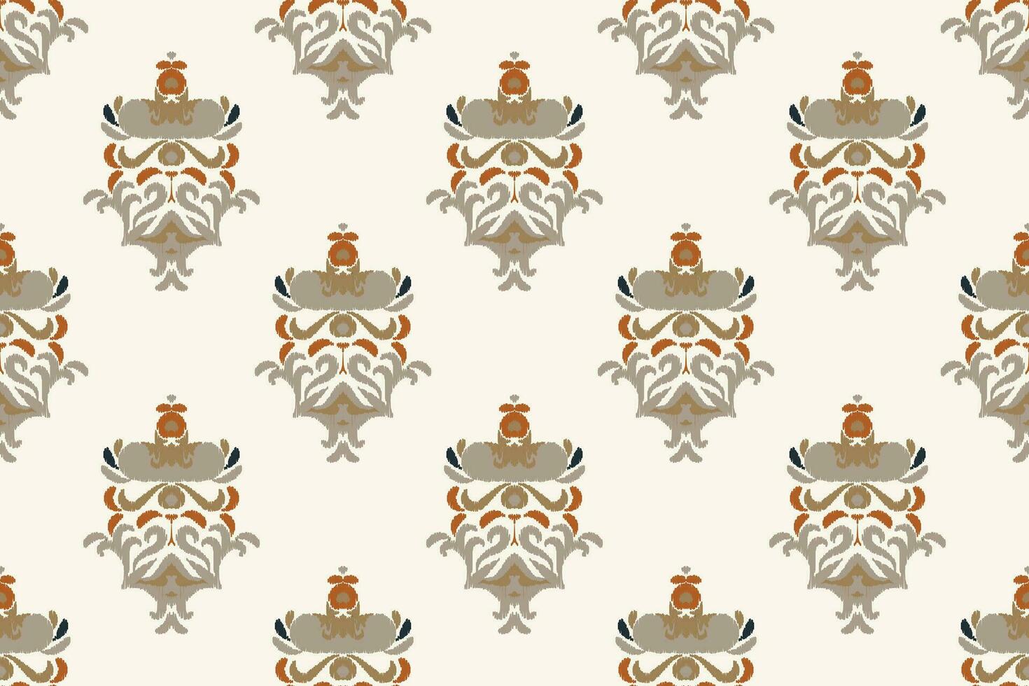 ikat floral cachemir bordado antecedentes. ikat flores geométrico étnico oriental modelo tradicional. ikat azteca estilo resumen diseño para impresión textura,tela,sari,sari,alfombra. vector