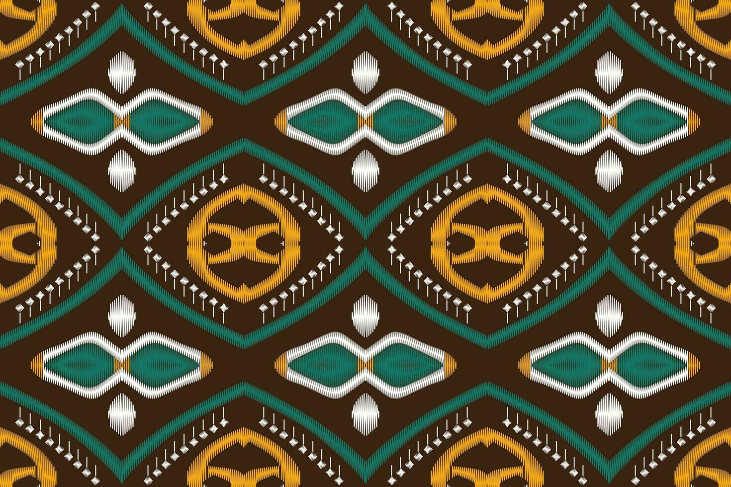 ikat damasco cachemir bordado antecedentes. ikat sin costura geométrico étnico oriental modelo tradicional.azteca estilo resumen vector ilustración.diseño textura,tela,ropa,envoltura,pareo.