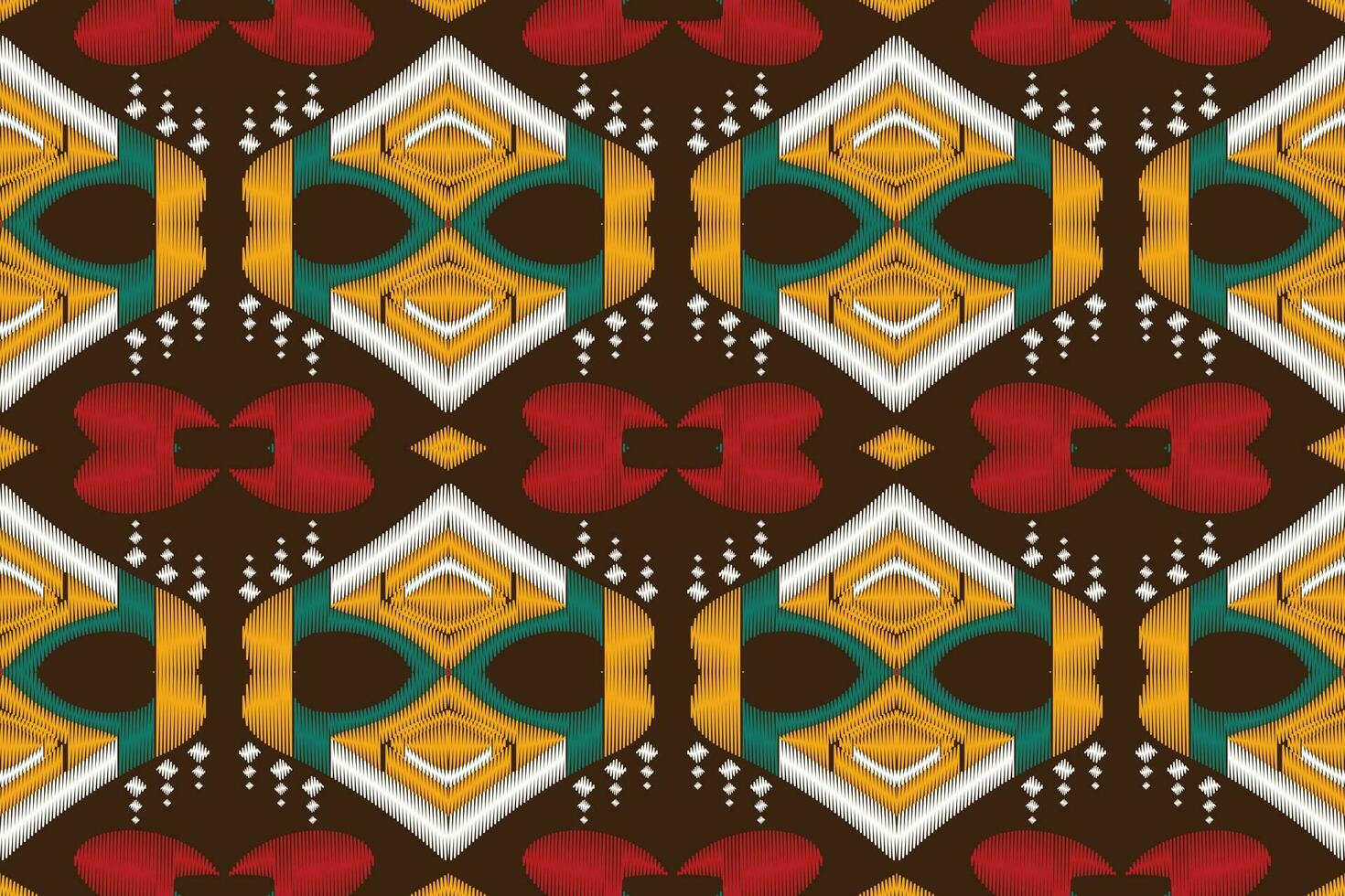 Ikat Floral Paisley Embroidery Background. Ikat Floral Geometric Ethnic Oriental Pattern Traditional. Ikat Aztec Style Abstract Design for Print Texture,fabric,saree,sari,carpet. vector