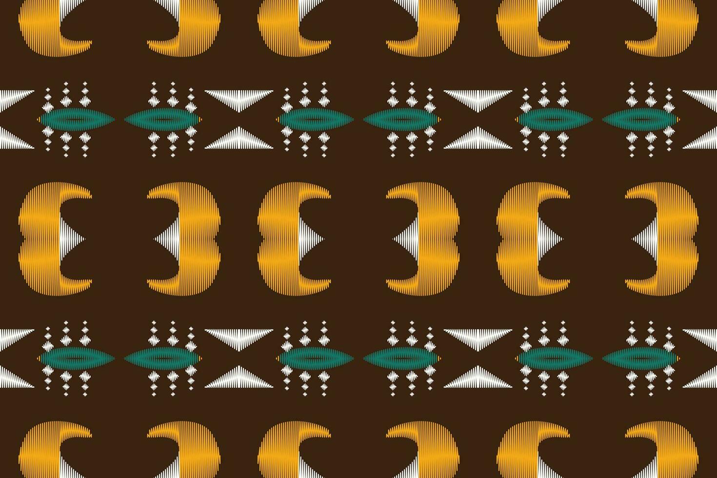 Ikat Floral Paisley Embroidery Background. Ikat Diamond Geometric Ethnic Oriental Pattern Traditional. Ikat Aztec Style Abstract Design for Print Texture,fabric,saree,sari,carpet. vector