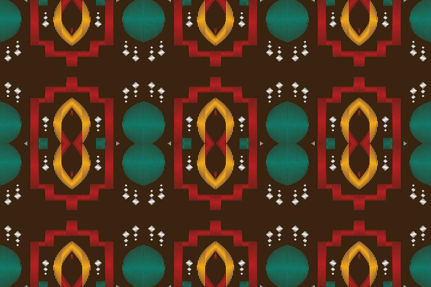 Ikat Damask Paisley Embroidery Background. Ikat Fabric Geometric Ethnic Oriental Pattern Traditional. Ikat Aztec Style Abstract Design for Print Texture,fabric,saree,sari,carpet. vector