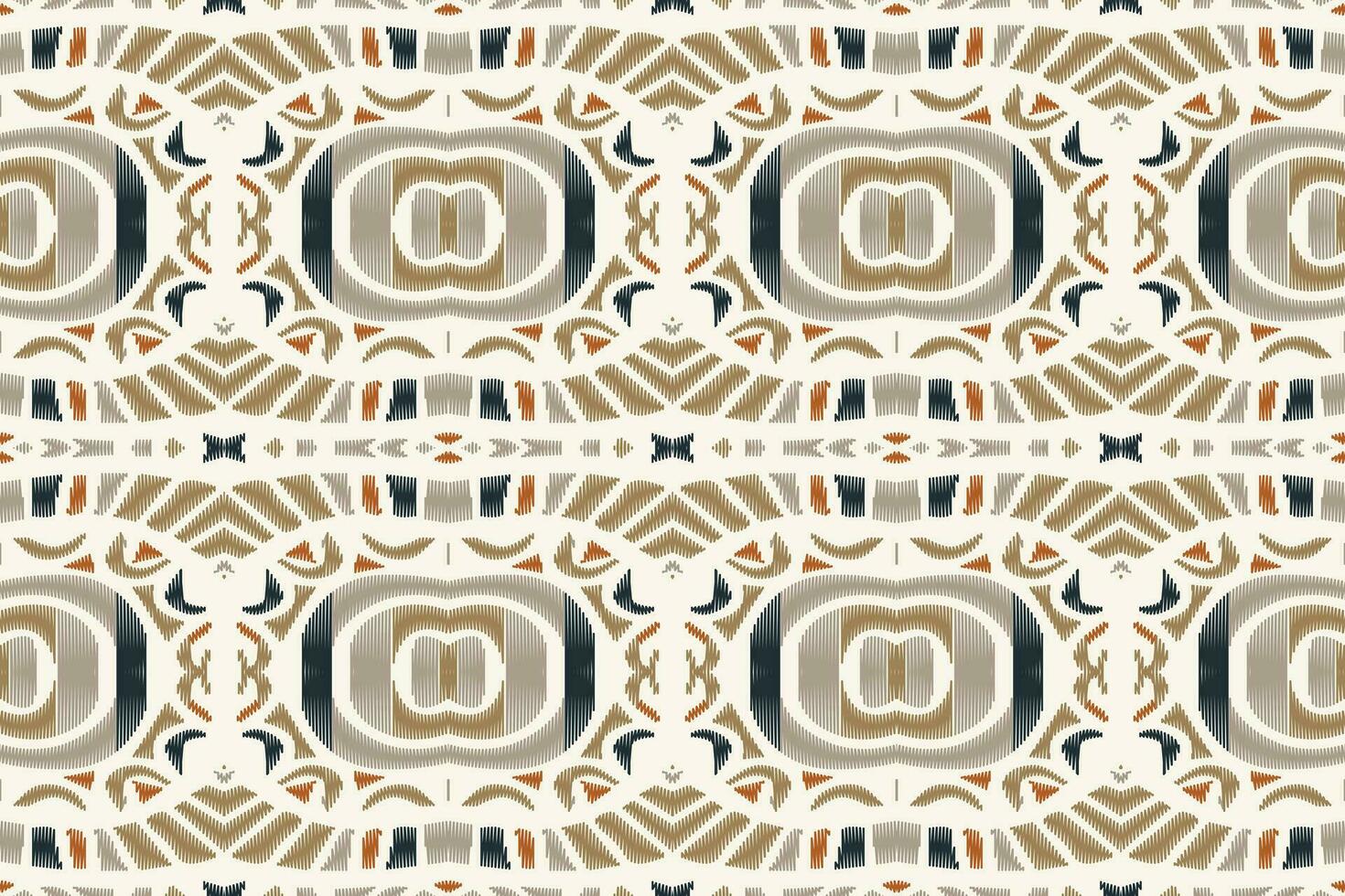 Ikat Damask Paisley Embroidery Background. Ikat Stripe Geometric Ethnic Oriental Pattern traditional.aztec Style Abstract Vector illustration.design for Texture,fabric,clothing,wrapping,sarong.