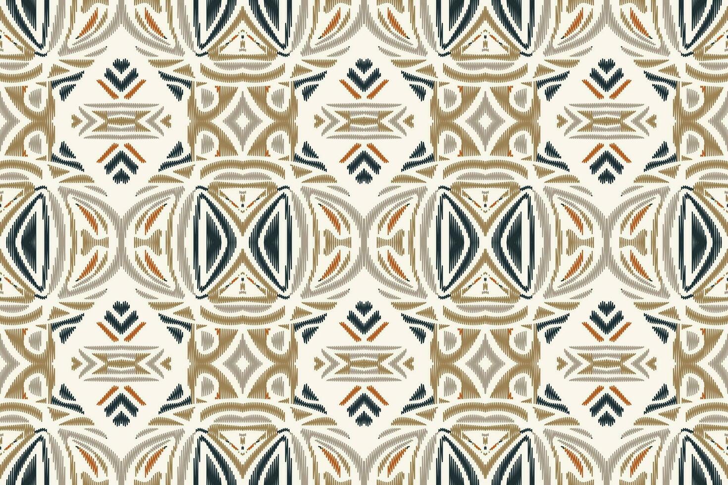 Ikat Damask Paisley Embroidery Background. Ikat Design Geometric Ethnic Oriental Pattern Traditional. Ikat Aztec Style Abstract Design for Print Texture,fabric,saree,sari,carpet. vector