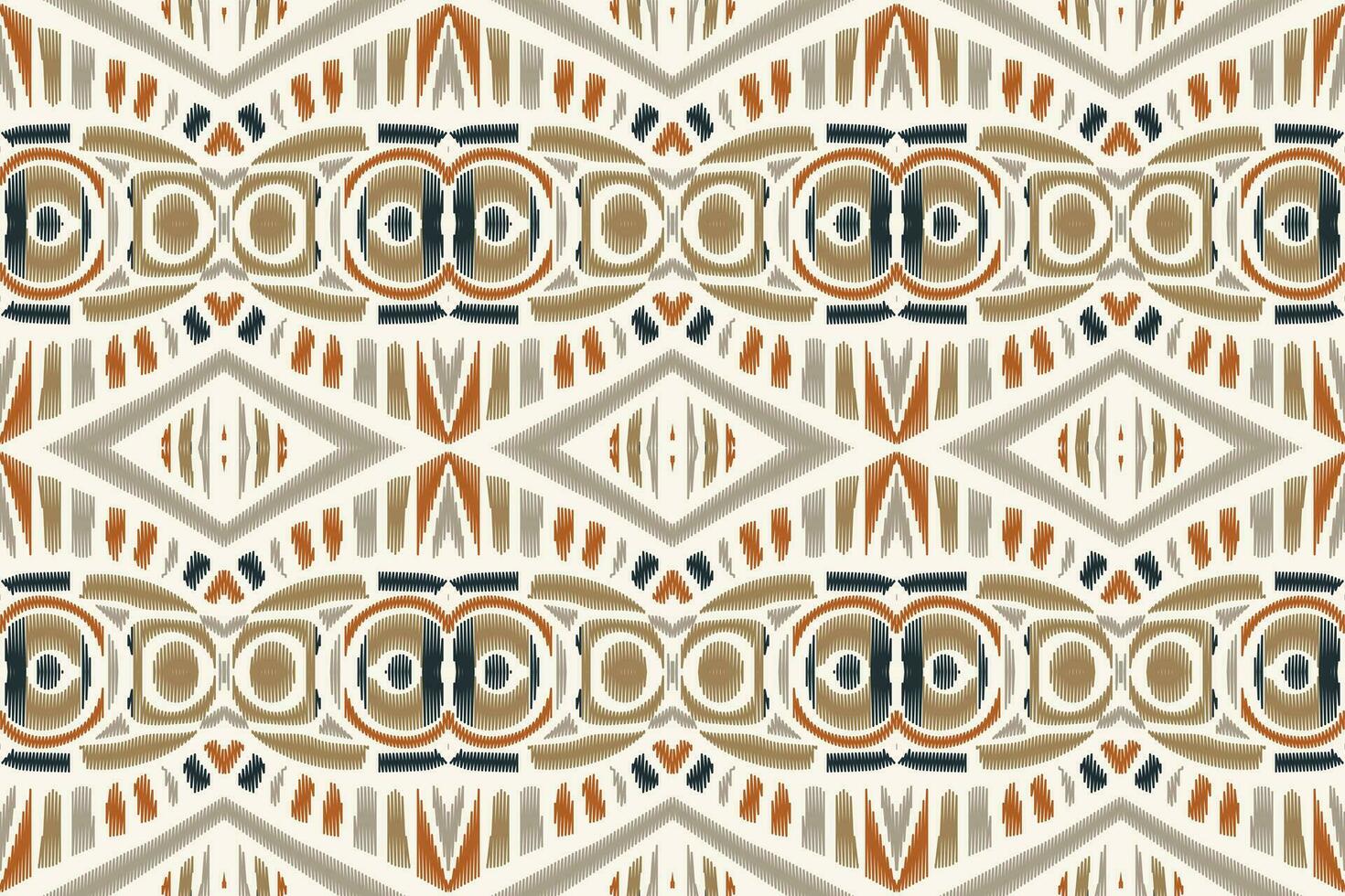 Ikat Floral Paisley Embroidery Background. Ikat Texture Geometric Ethnic Oriental Pattern Traditional. Ikat Aztec Style Abstract Design for Print Texture,fabric,saree,sari,carpet. vector