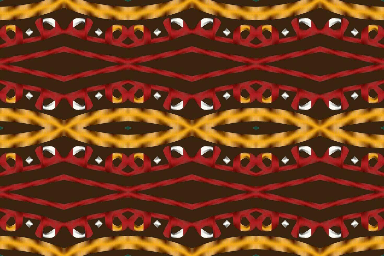 Ikat Floral Paisley Embroidery Background. Ikat Prints Geometric Ethnic Oriental Pattern Traditional. Ikat Aztec Style Abstract Design for Print Texture,fabric,saree,sari,carpet. vector