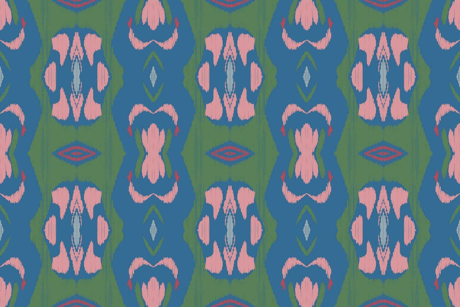 Ikat Damask Paisley Embroidery Background. Ikat Floral Geometric Ethnic Oriental Pattern Traditional. Ikat Aztec Style Abstract Design for Print Texture,fabric,saree,sari,carpet. vector