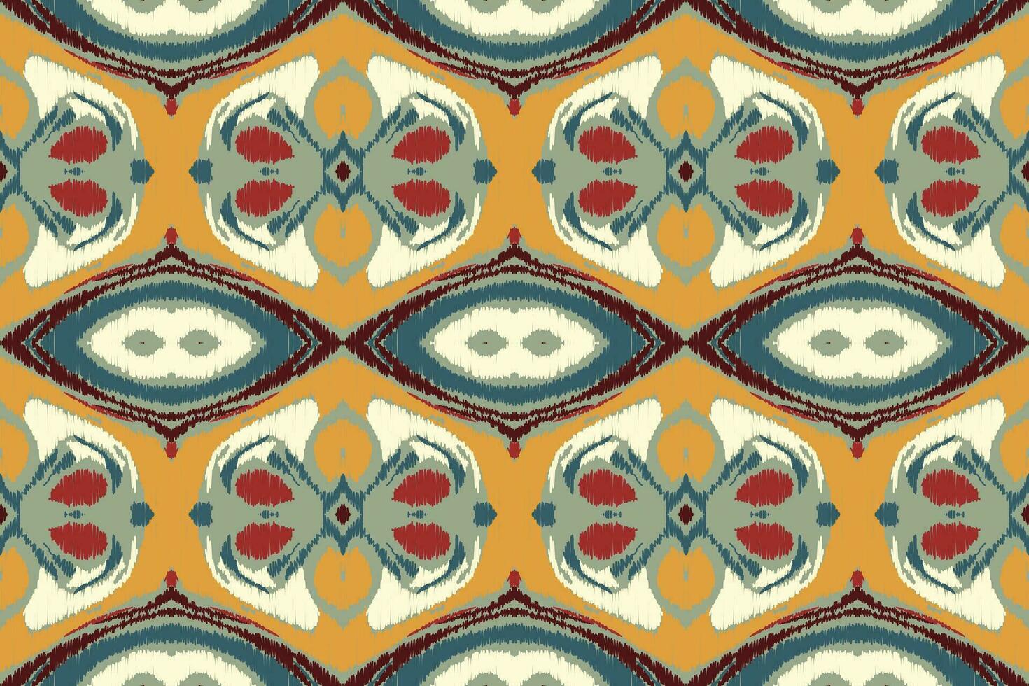 Ikat Floral Paisley Embroidery Background. Ikat Designs Geometric Ethnic Oriental Pattern Traditional. Ikat Aztec Style Abstract Design for Print Texture,fabric,saree,sari,carpet. vector