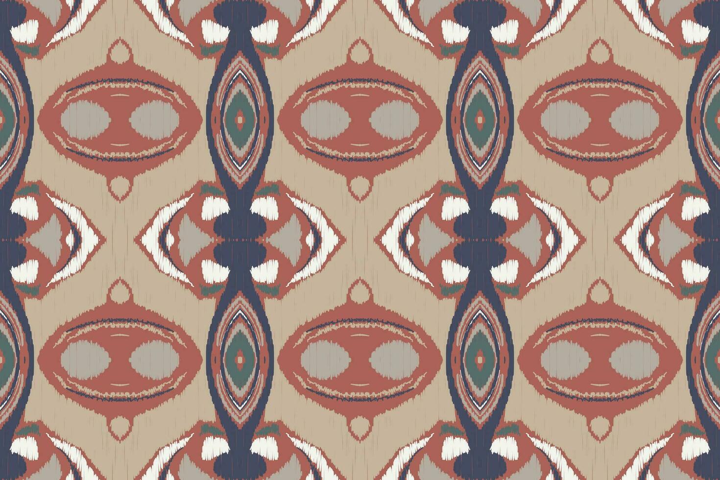 Ikat Damask Paisley Embroidery Background. Ikat Seamless Pattern Geometric Ethnic Oriental Pattern Traditional. Ikat Aztec Style Abstract Design for Print Texture,fabric,saree,sari,carpet. vector