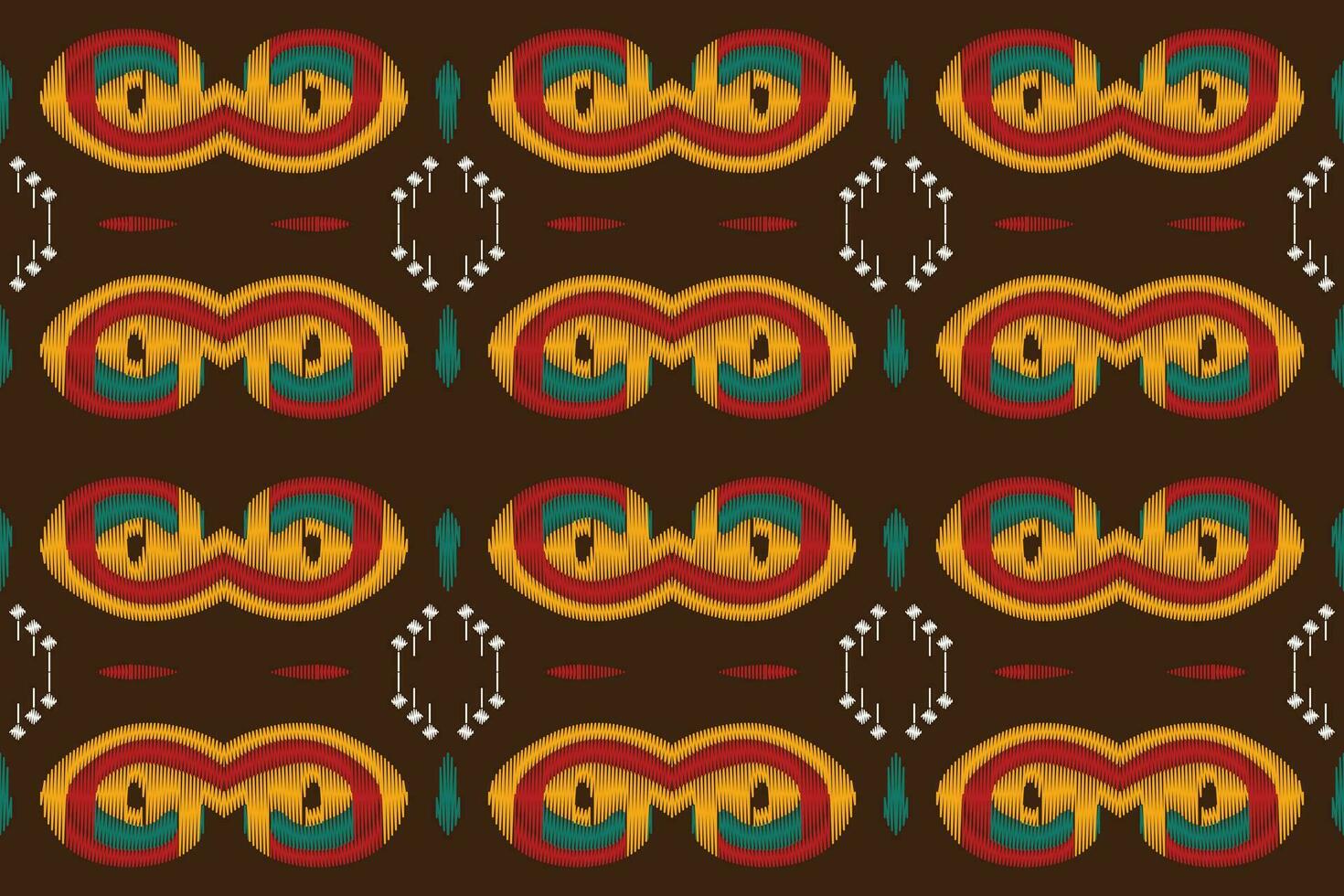 Ikat Damask Paisley Embroidery Background. Ikat Background Geometric Ethnic Oriental Pattern traditional.aztec Style Abstract Vector illustration.designTexture,fabric,clothing,wrapping,sarong.