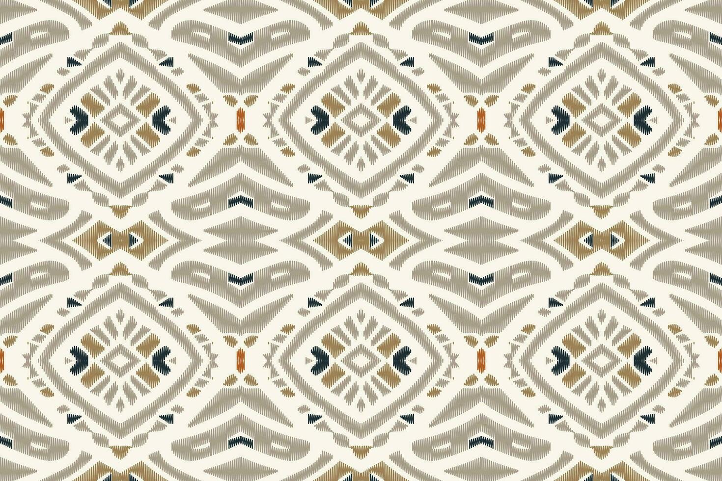 Ikat Damask Paisley Embroidery Background. Ikat Aztec Geometric Ethnic Oriental Pattern traditional.aztec Style Abstract Vector illustration.design for Texture,fabric,clothing,wrapping,sarong.