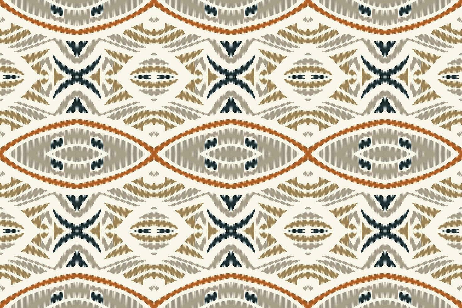 Ikat Floral Paisley Embroidery Background. Ikat Fabric Geometric Ethnic Oriental Pattern Traditional. Ikat Aztec Style Abstract Design for Print Texture,fabric,saree,sari,carpet. vector