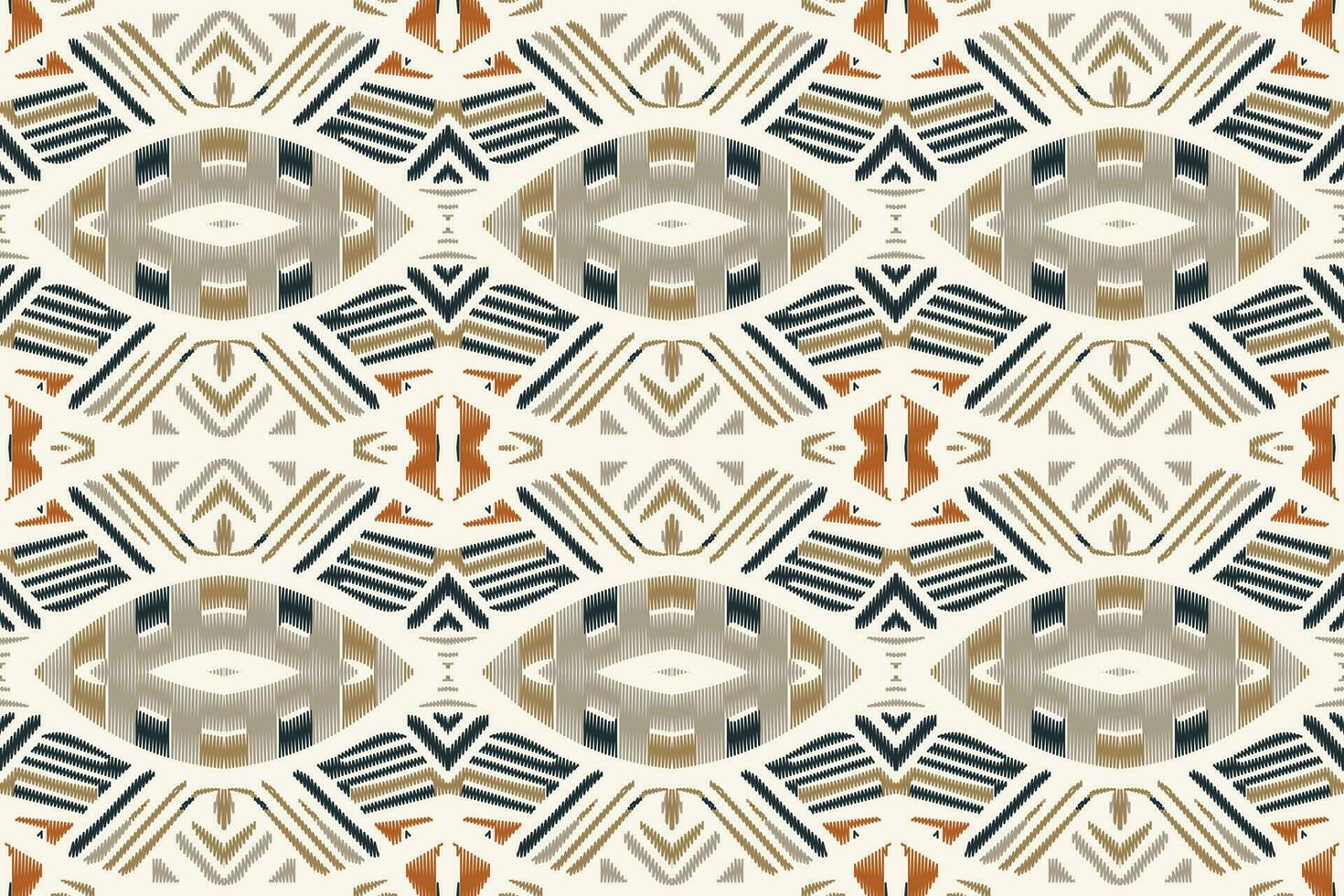 Ikat Damask Paisley Embroidery Background. Ikat Damask Geometric Ethnic Oriental Pattern traditional.aztec Style Abstract Vector illustration.design for Texture,fabric,clothing,wrapping,sarong.