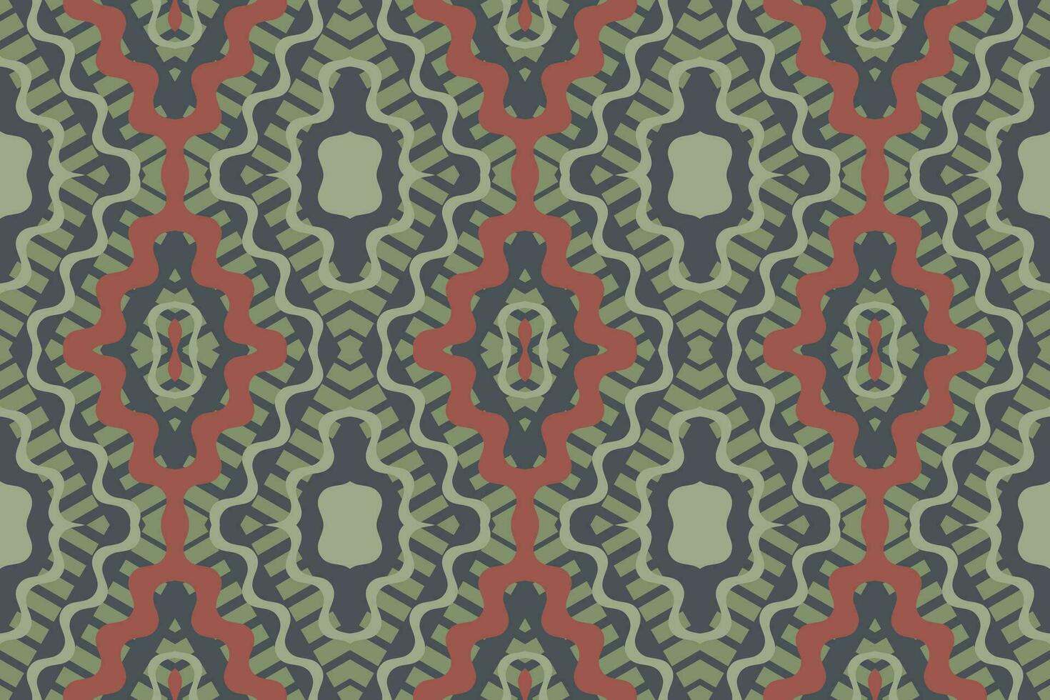 Ikat Damask Paisley Embroidery Background. Ikat Texture Geometric Ethnic Oriental Pattern traditional.aztec Style Abstract Vector illustration.design for Texture,fabric,clothing,wrapping,sarong.
