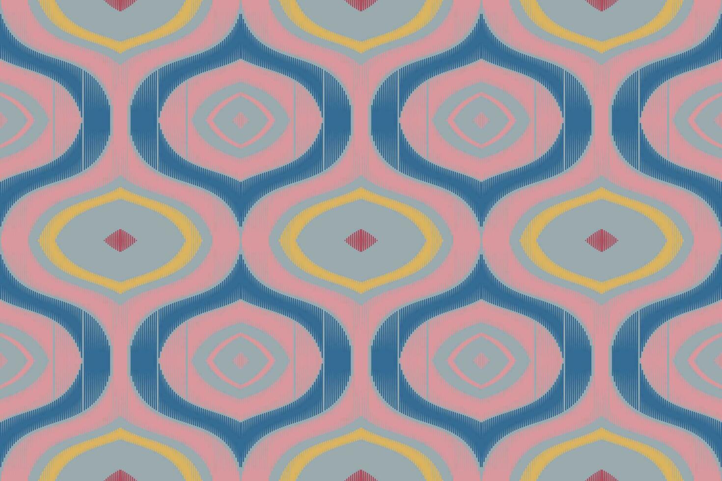 Ikat Floral Paisley Embroidery Background. Ikat Damask Geometric Ethnic Oriental Pattern traditional.aztec Style Abstract Vector illustration.design for Texture,fabric,clothing,wrapping,sarong.