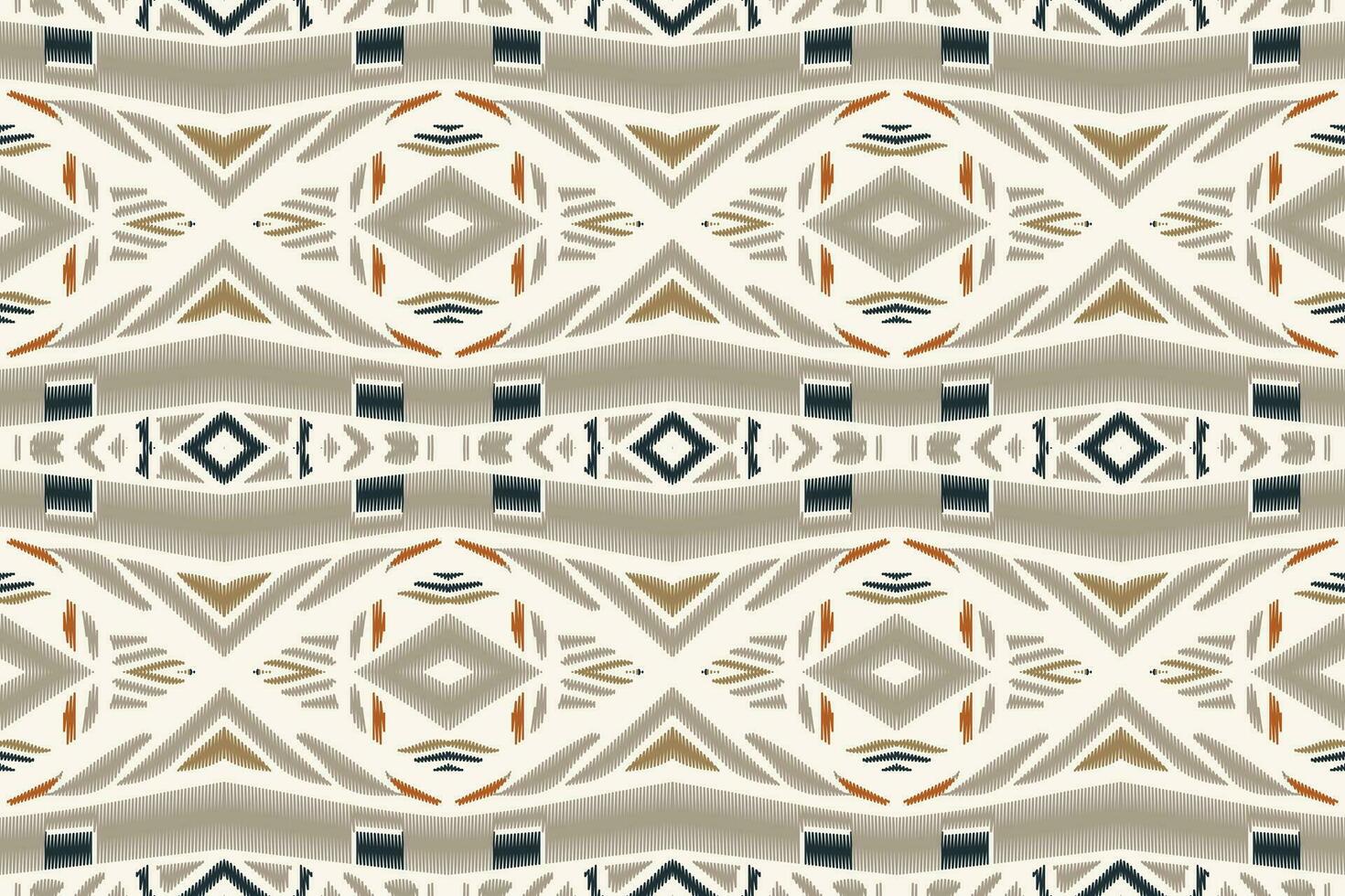 Ikat Floral Paisley Embroidery Background. Ikat Seamless Geometric Ethnic Oriental Pattern Traditional. Ikat Aztec Style Abstract Design for Print Texture,fabric,saree,sari,carpet. vector