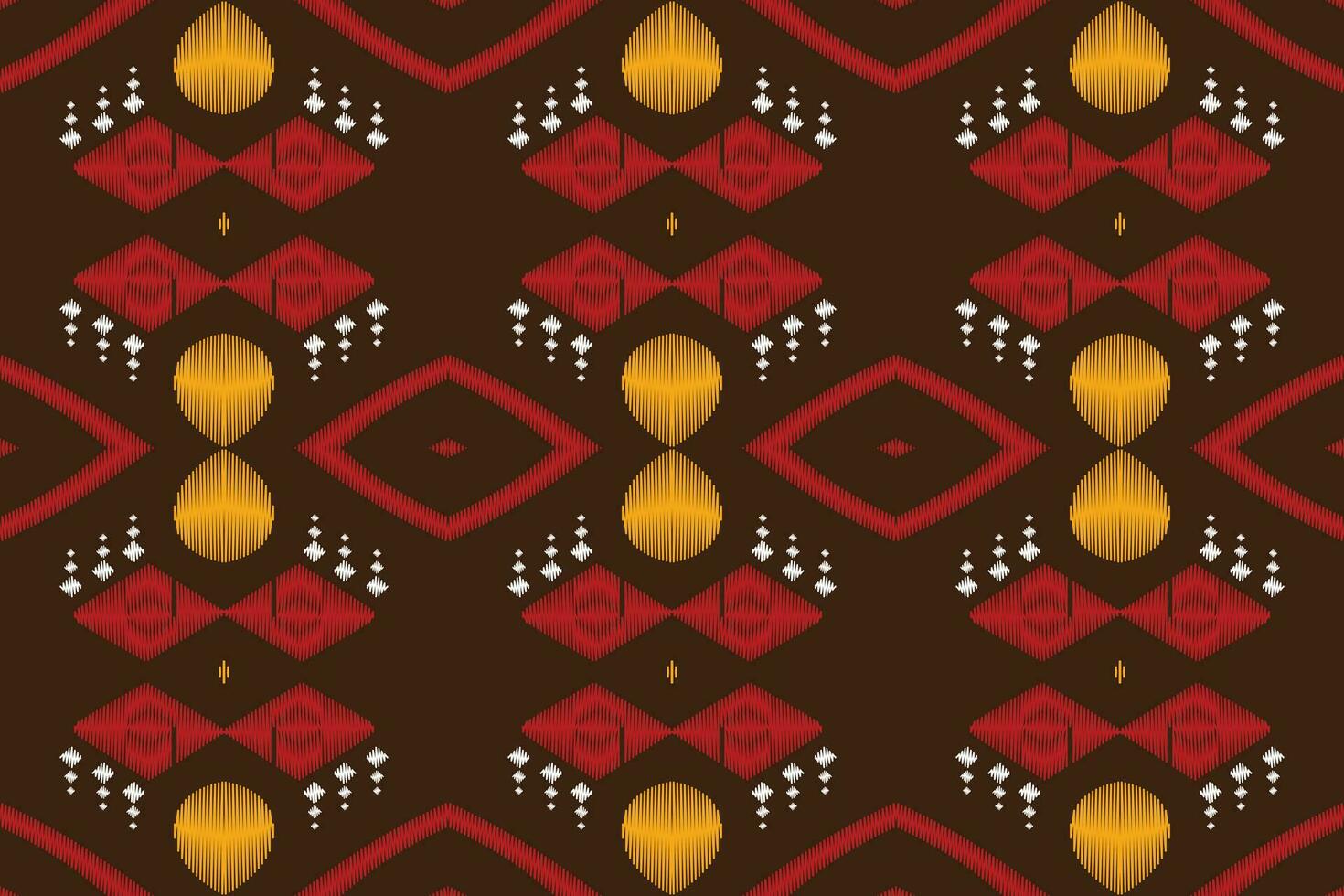 Ikat Floral Paisley Embroidery Background. Ikat Seamless Geometric Ethnic Oriental Pattern Traditional. Ikat Aztec Style Abstract Design for Print Texture,fabric,saree,sari,carpet. vector